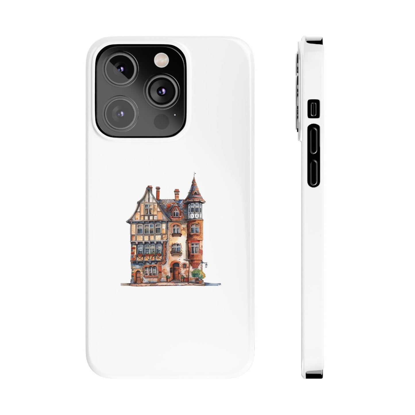 Charming House Design Slim Phone Cases - Perfect for Home Decor Lovers, Gifts, Phone Accessories, Unique, Personalized