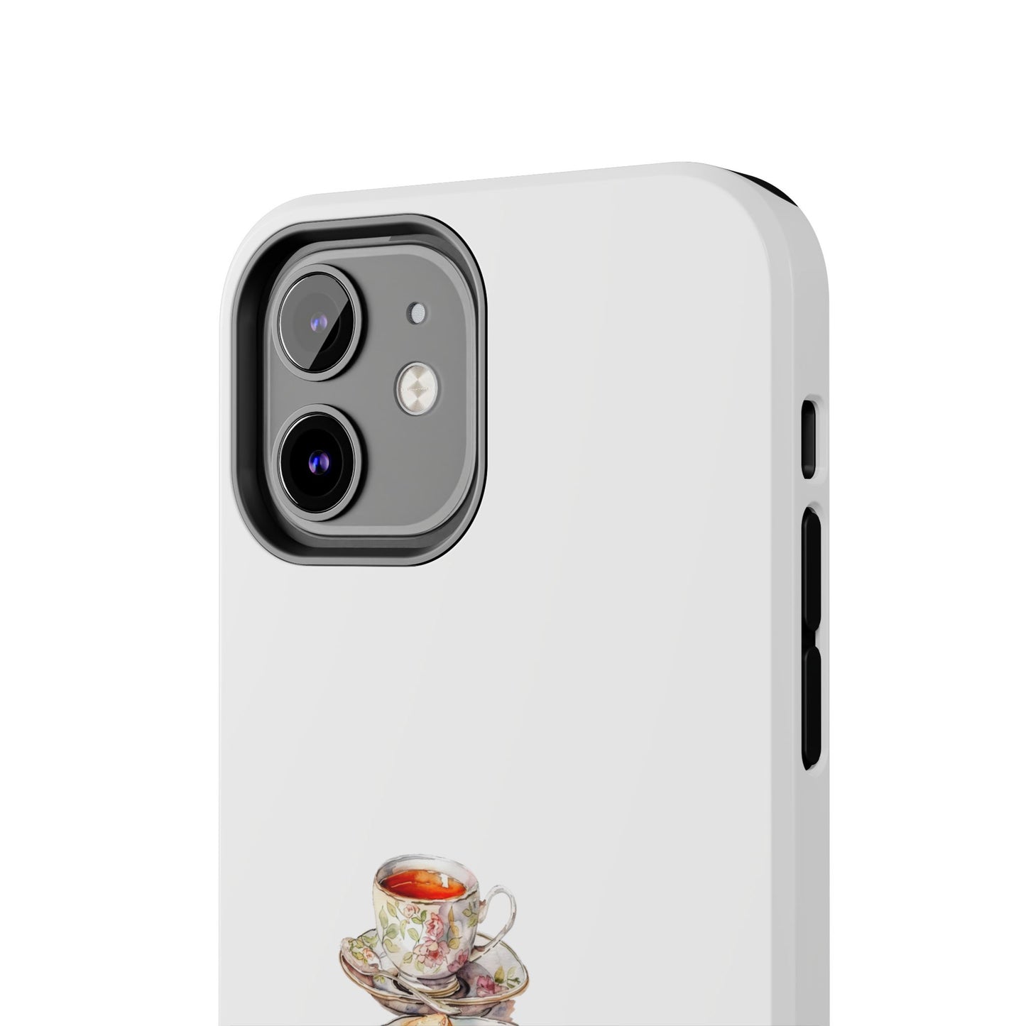 Tea Time Tough Phone Case - Vintage Style Design for Tea Lovers