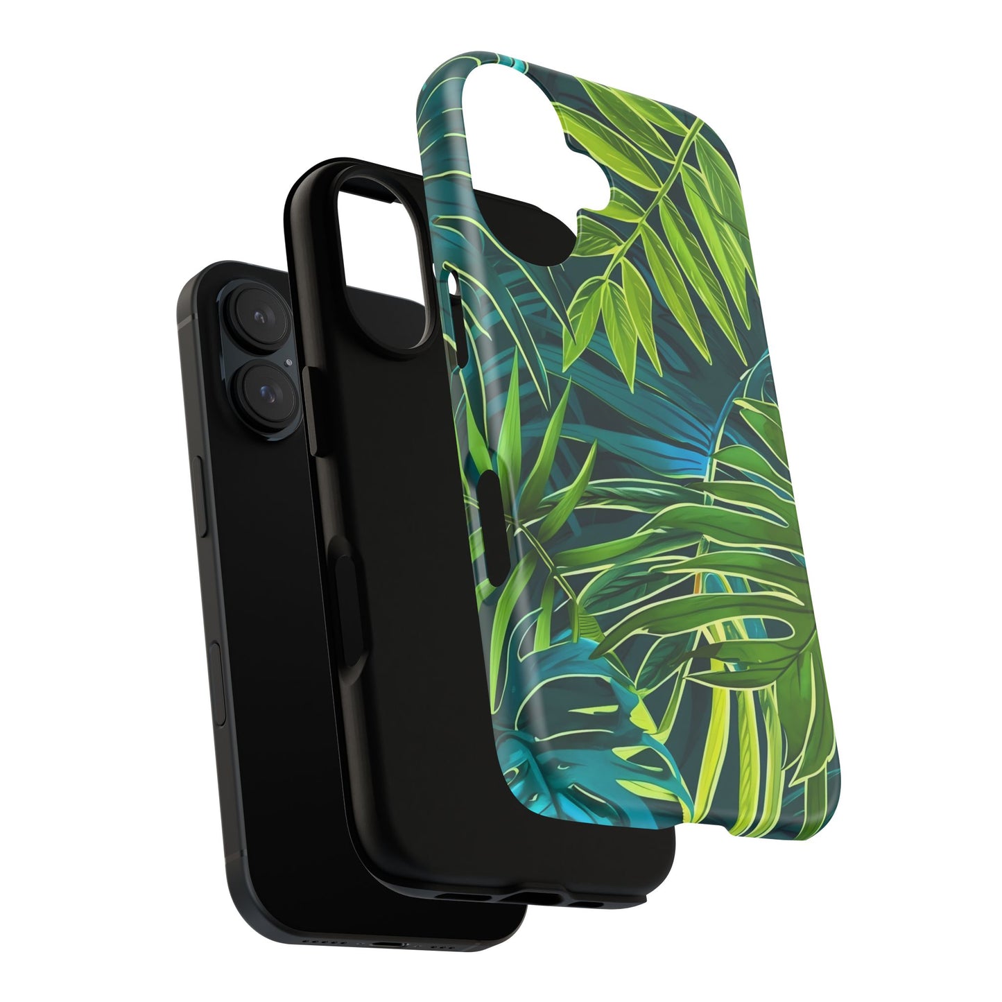 Tropical Phone Case - Durable Green Leaf Design, Eco-Friendly Gift, Trendy Accessory, Nature Lover's Case, Summer Vibes