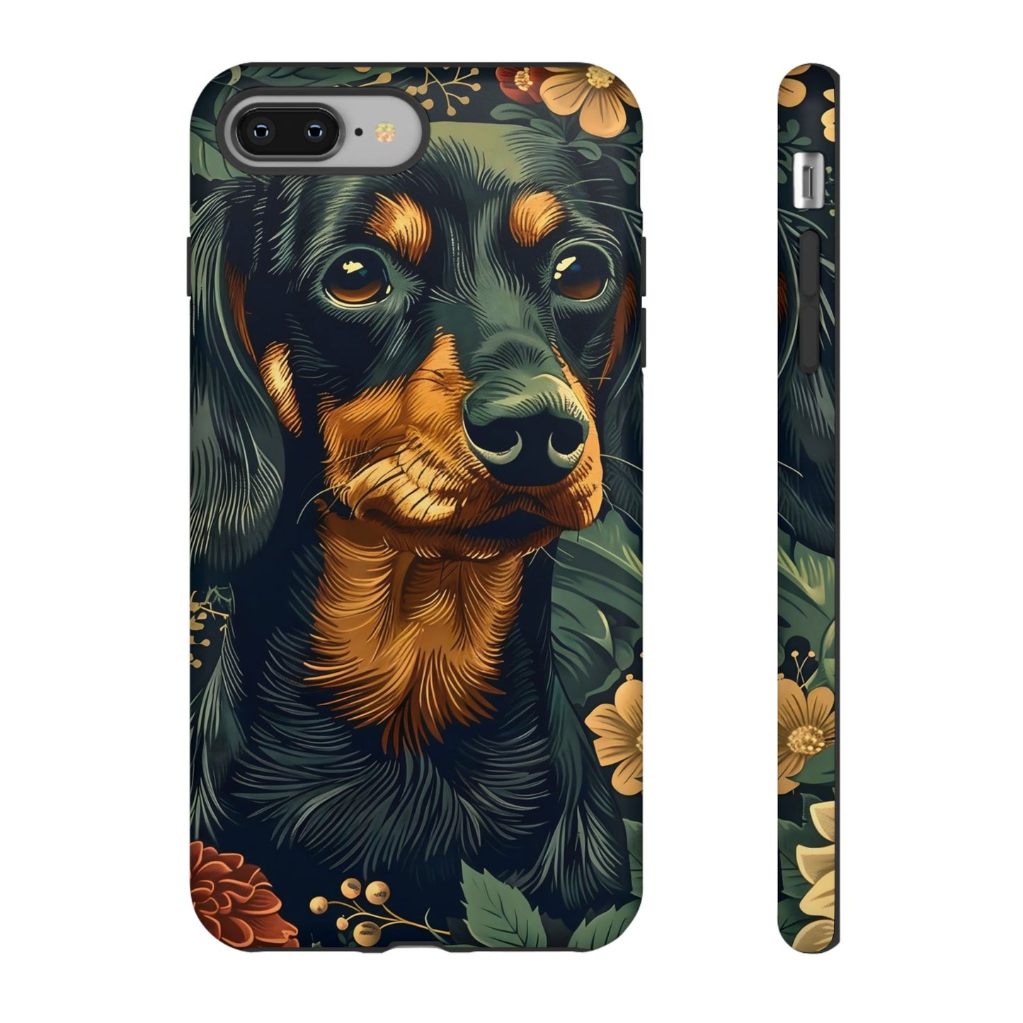 Dachshund Phone Case, Floral Pet Phone Cover, Dog Lover Gift, Tough Phone Case, Custom Dachshund Design, Unique Dog Owner Accessory