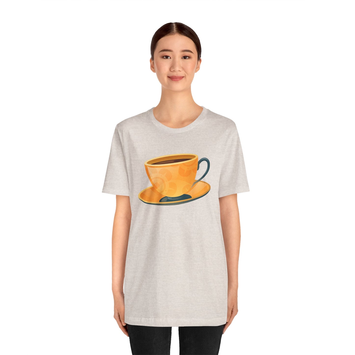 Unisex Jersey Short Sleeve Tee - Elegant British Tea Cup - Classic Tea Time Style
