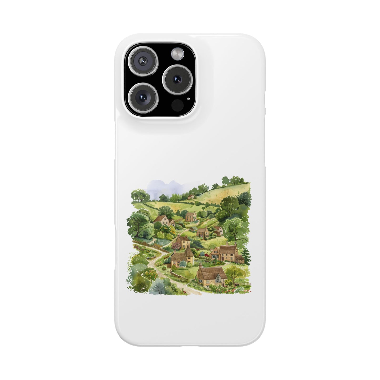 Charming Village Slim Phone Cases - Farmhouse Aesthetic, Rural Life Decor, Nature Gift, Perfect for Travelers