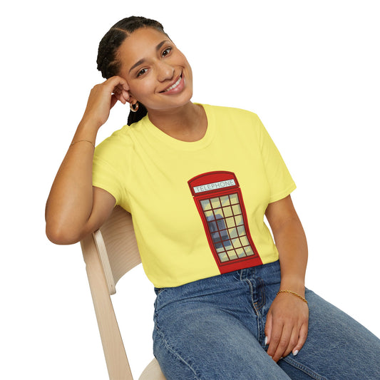 Unisex Softstyle T-Shirt - Iconic British Public Telephone