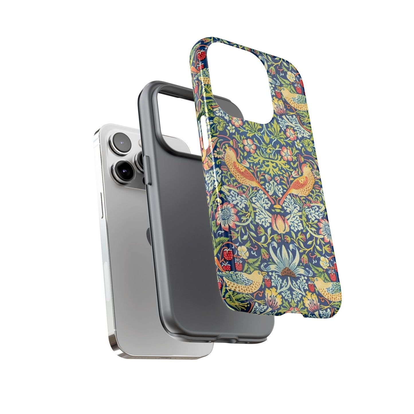 Floral Phone Case | Tough Cases, Stylish Protection, Unique Gift, Eco-Friendly, Floral Pattern, Bird Design