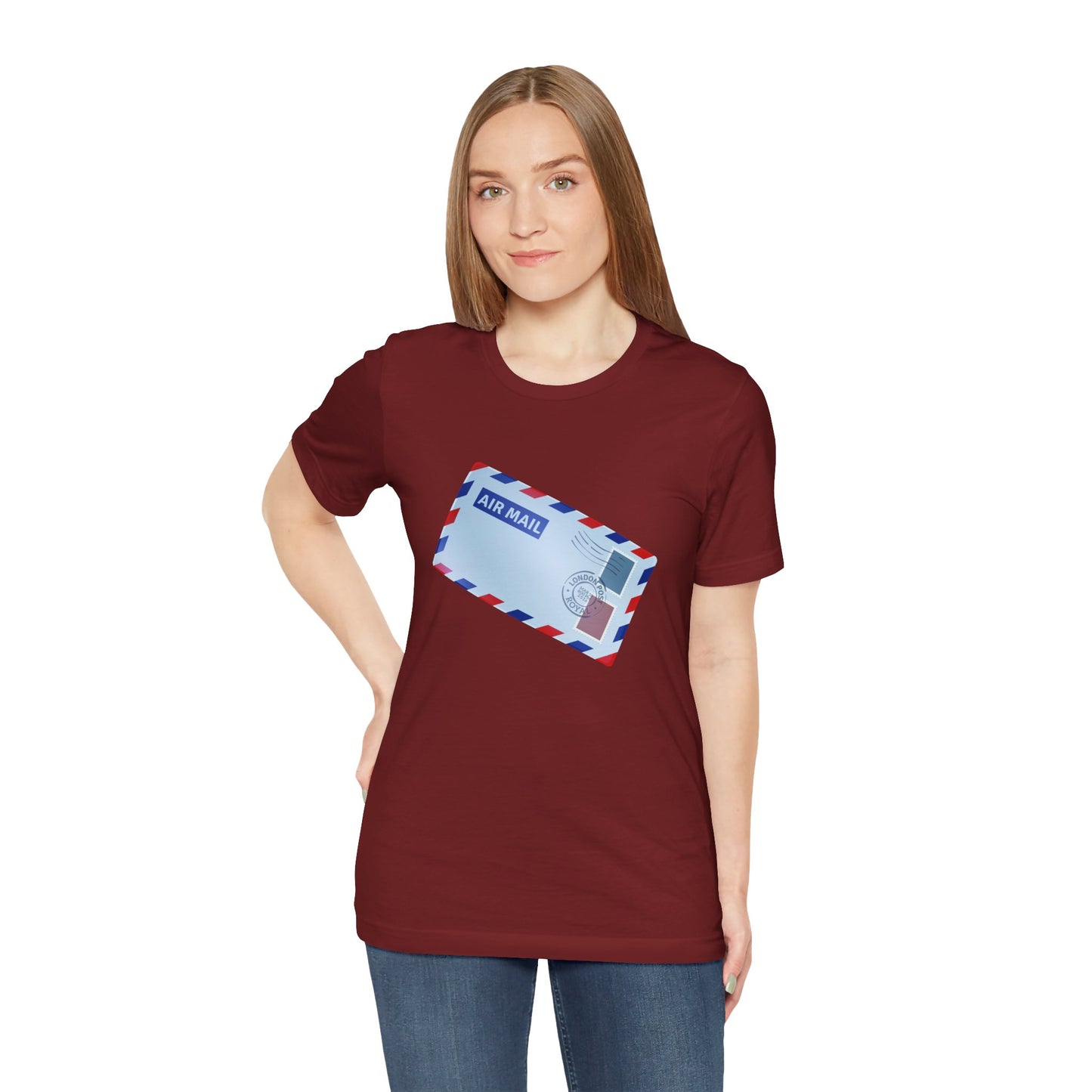 Unisex Jersey Short Sleeve Tee - Vintage British Air Mail - Classic Postal Design