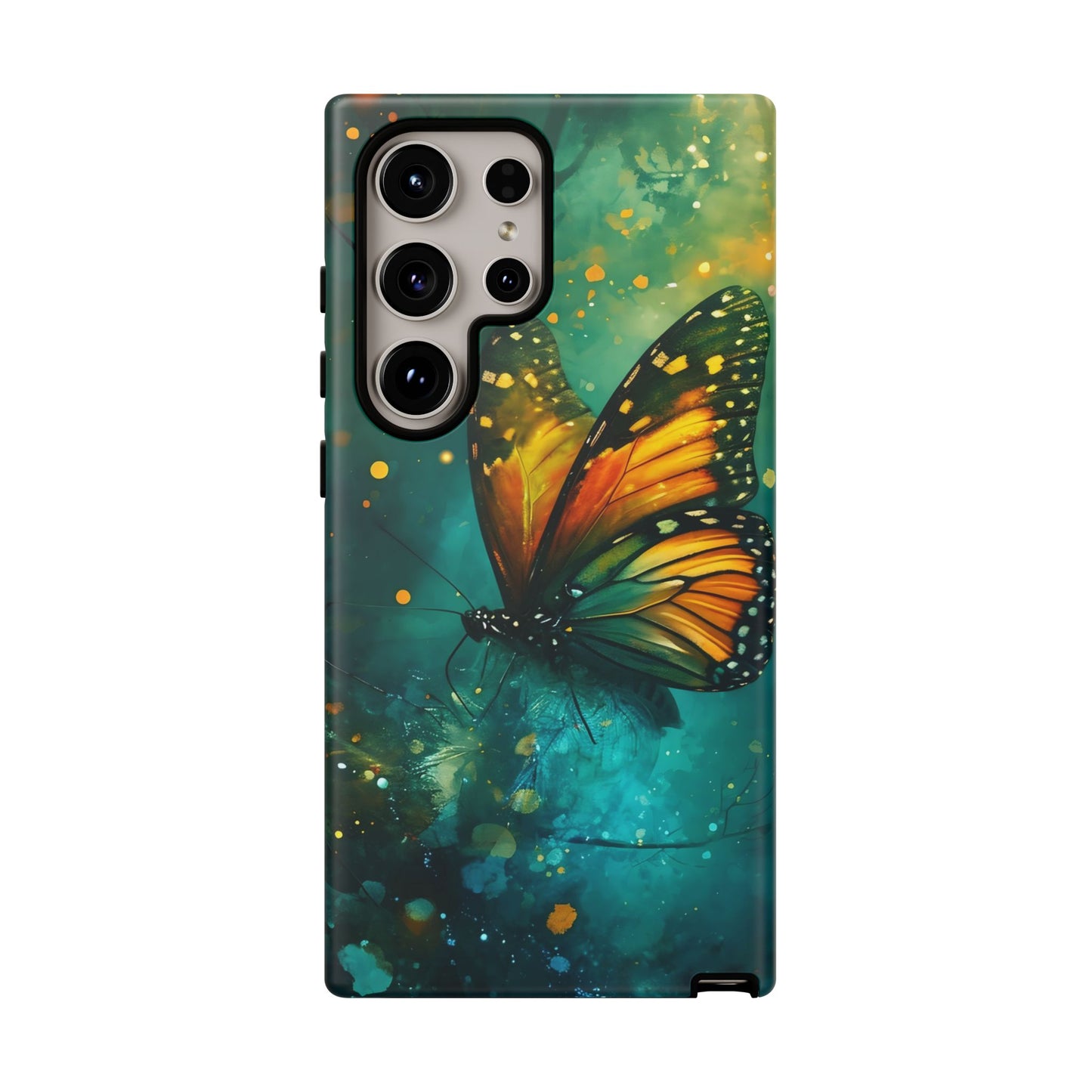 Colorful Butterfly Phone Case, Tough Cases for iPhone and Samsung, Cute Tech Accessories, Nature Lovers Gift, Vibrant Floral Design