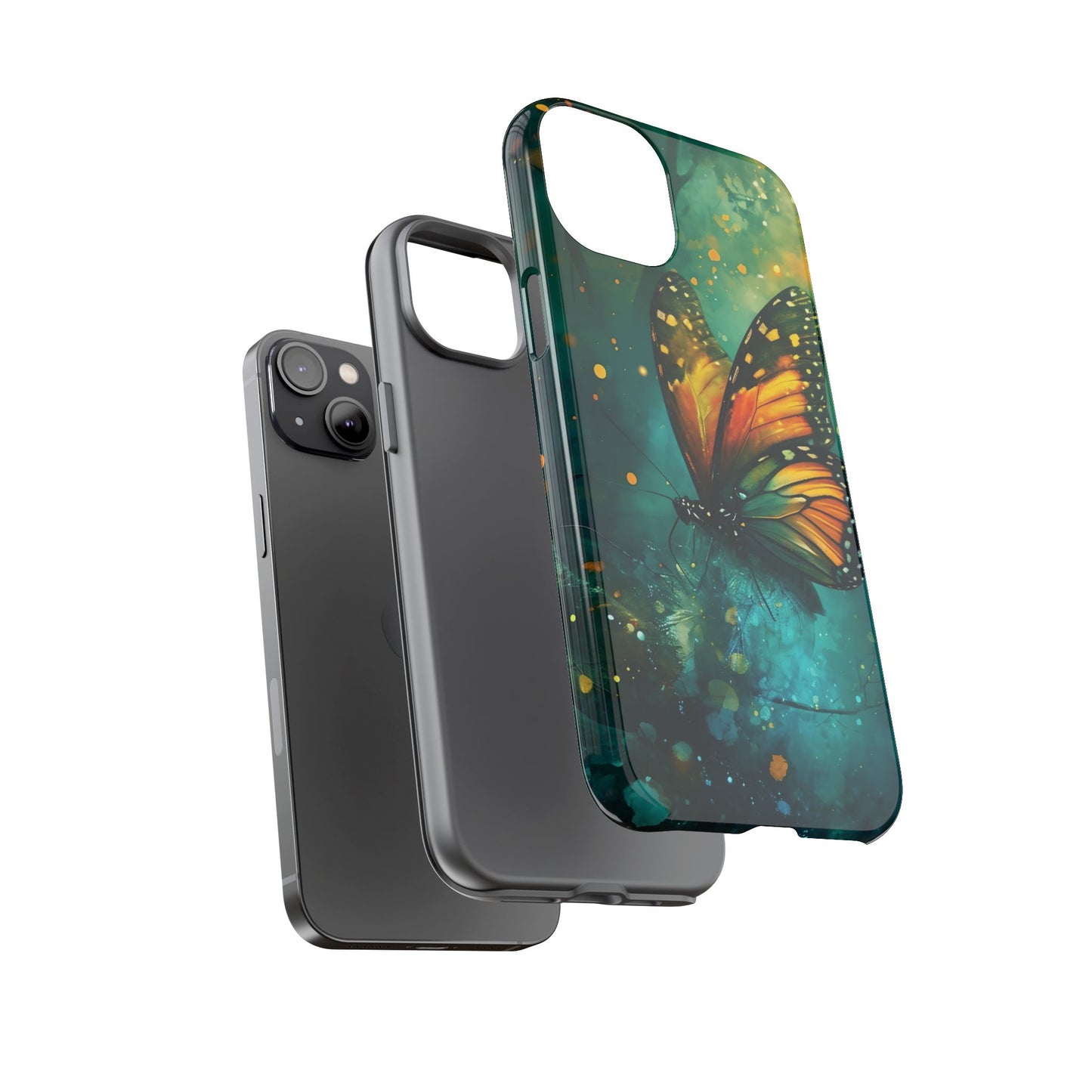 Colorful Butterfly Phone Case, Tough Cases for iPhone and Samsung, Cute Tech Accessories, Nature Lovers Gift, Vibrant Floral Design
