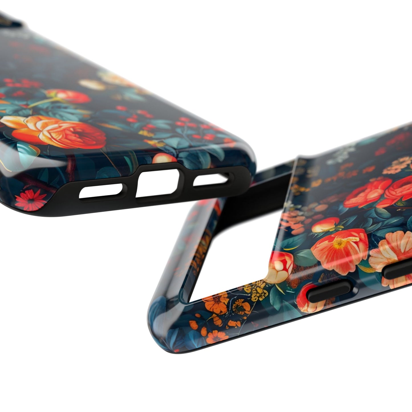 Floral Phone Case - Tough Cases, iPhone Protection, Elegant Floral Design, Gift for Her, Stylish Tech Accessory