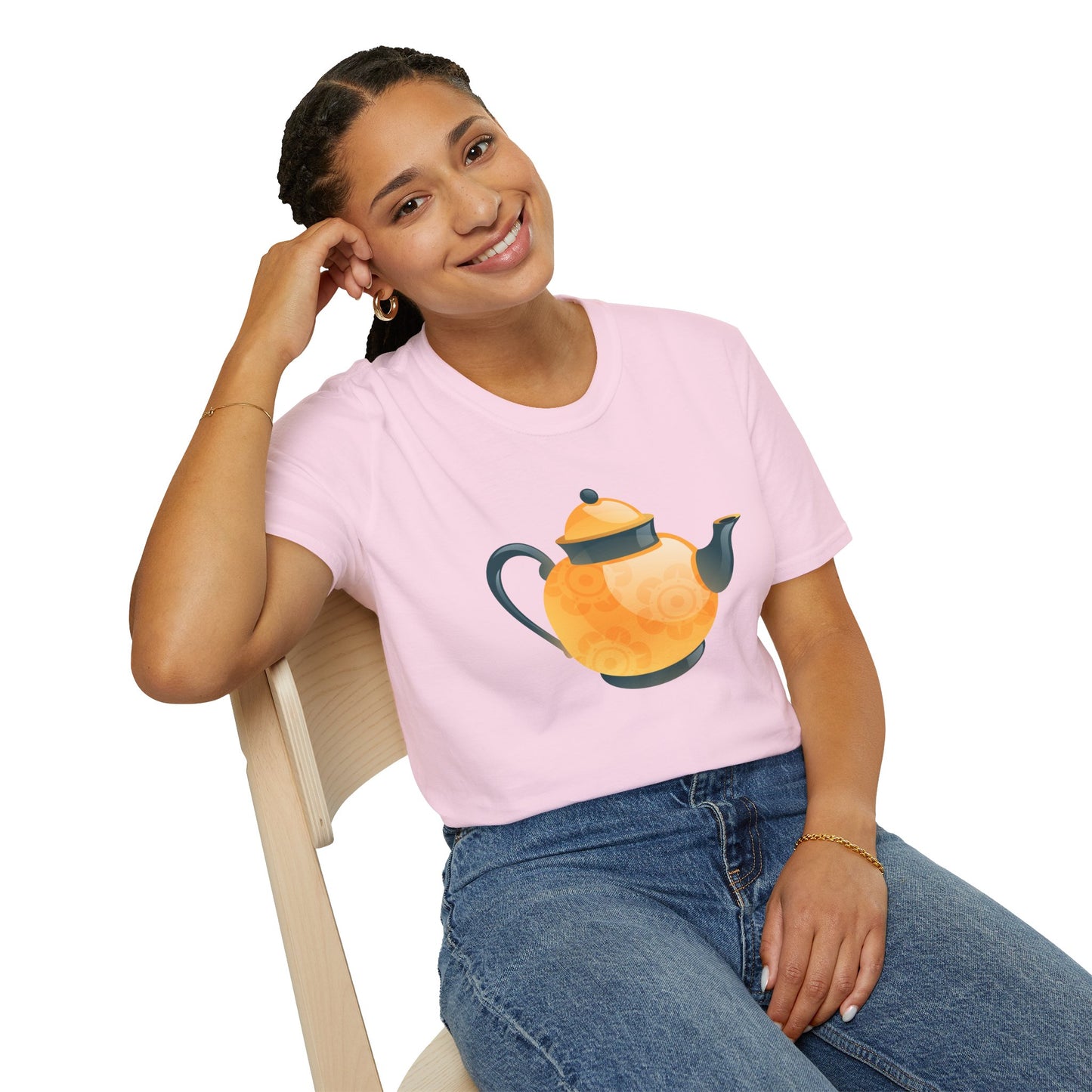 Unisex Softstyle T-Shirt - Classic British Tea Kettle - Timeless Elegance in Tea Time