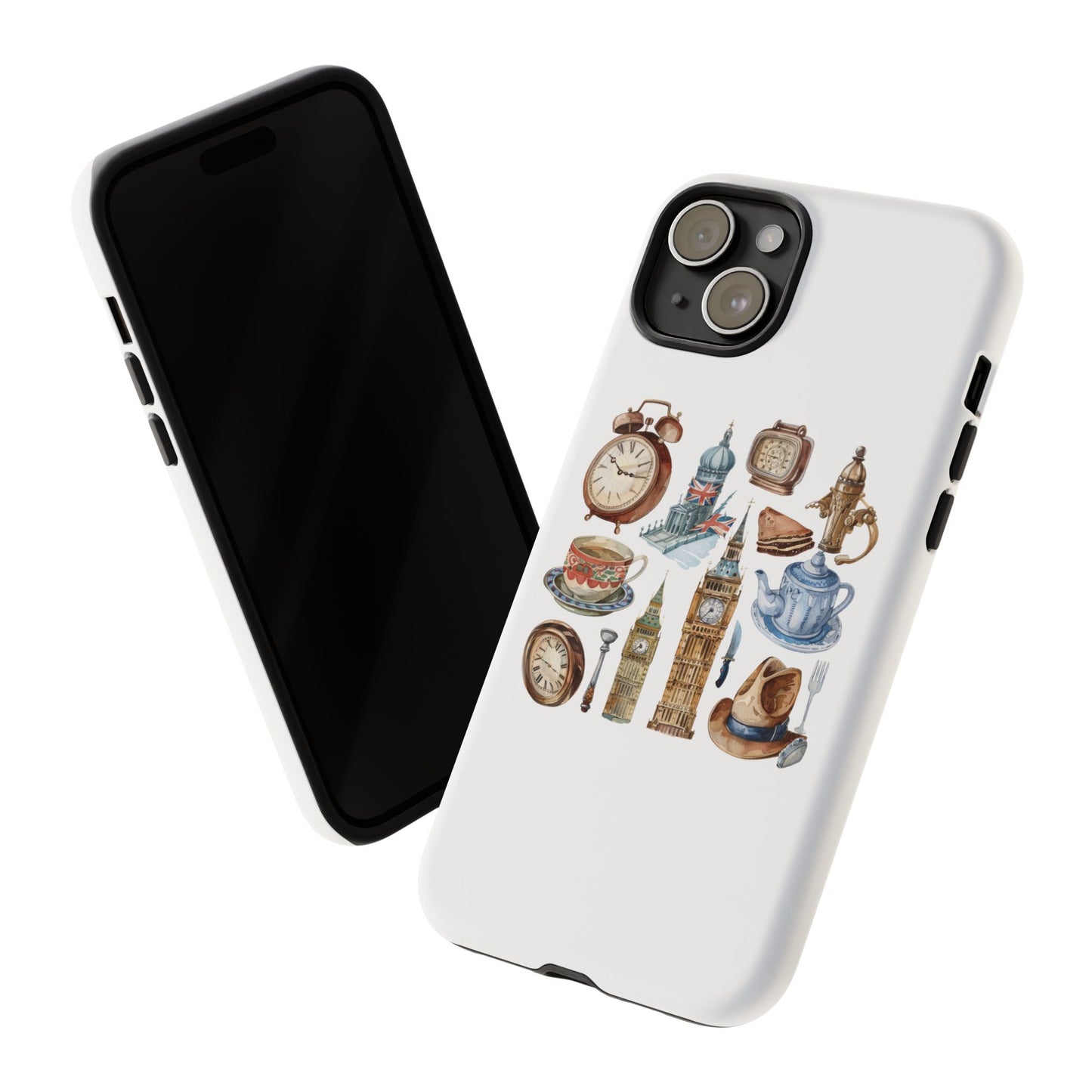 Vintage Illustrative Phone Case, Whimsical Tough Phone Cover, Gifts for Her, Unique Cell Phone Accessory