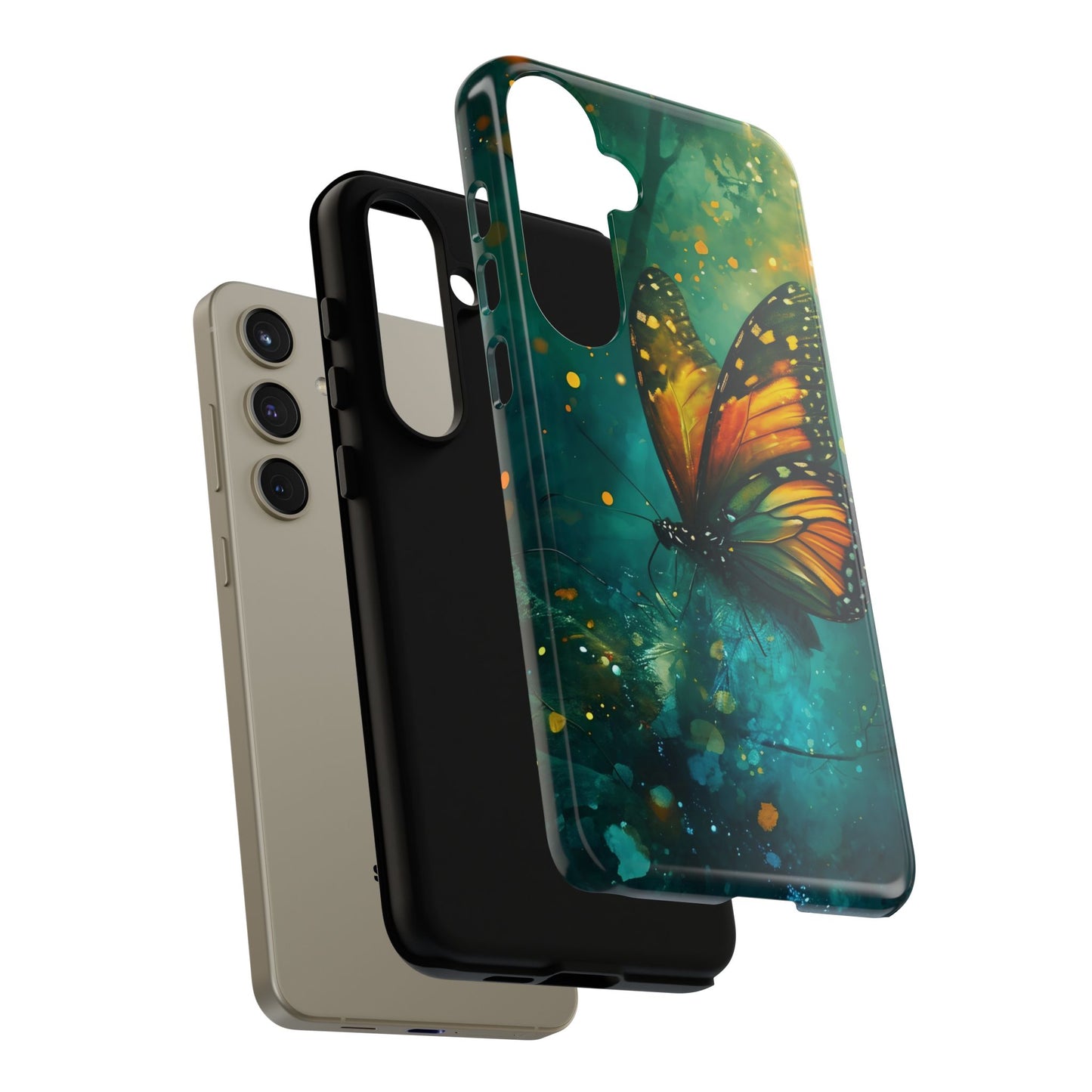 Colorful Butterfly Phone Case, Tough Cases for iPhone and Samsung, Cute Tech Accessories, Nature Lovers Gift, Vibrant Floral Design
