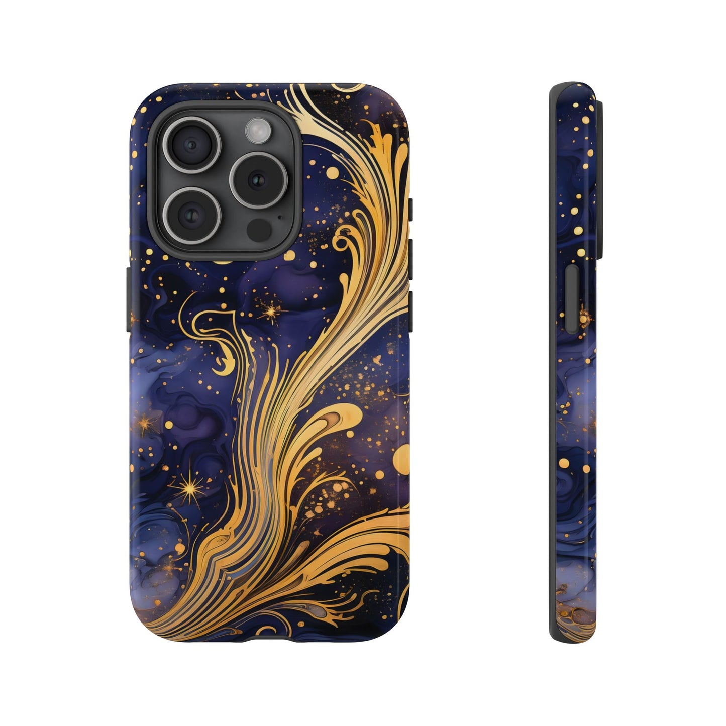 Elegant Floral Phone Case, Tough Cases for Women, Artistic Galaxy Design, Phone Cover for Cosmic Lovers, Unique Gift Idea