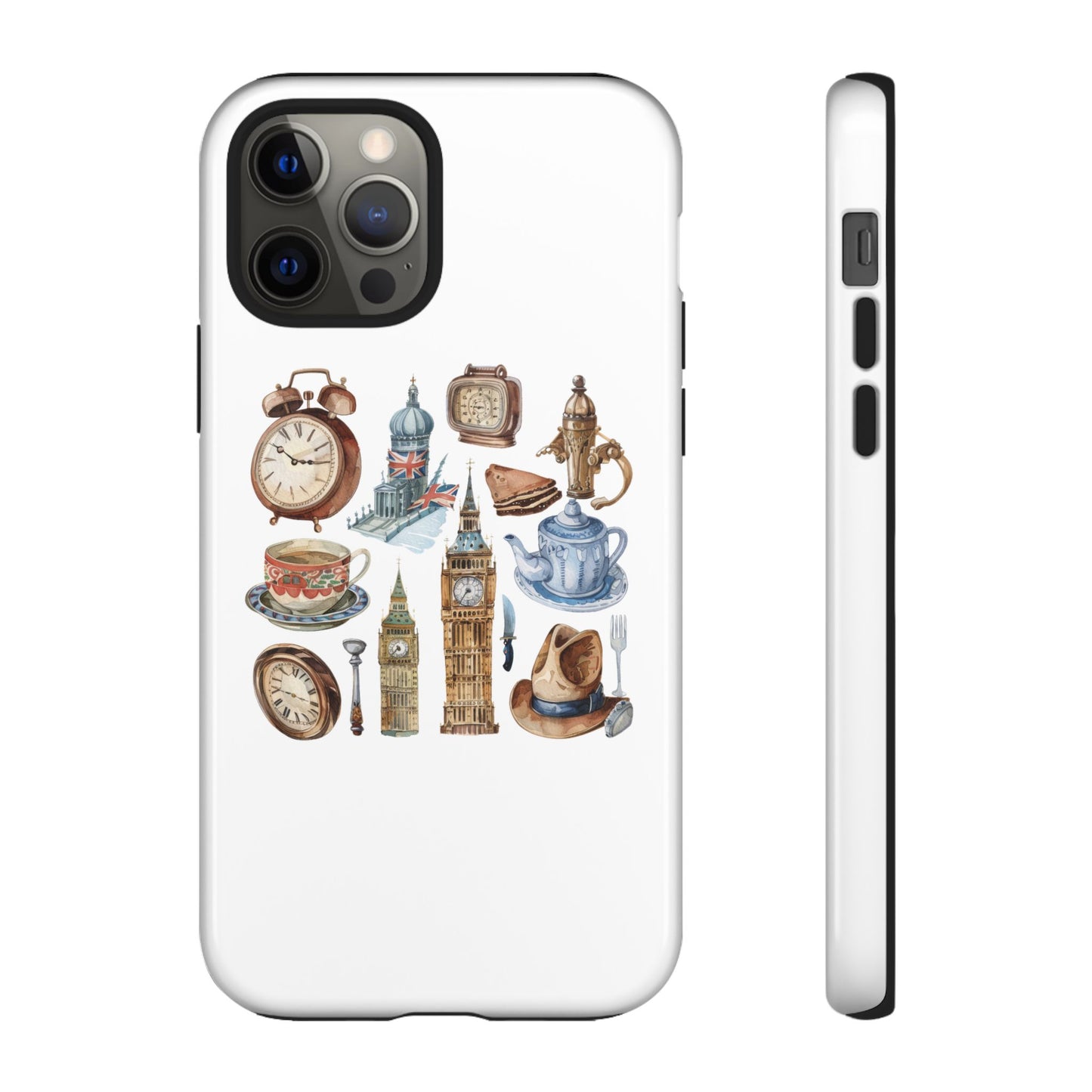 Vintage Illustrative Phone Case, Whimsical Tough Phone Cover, Gifts for Her, Unique Cell Phone Accessory