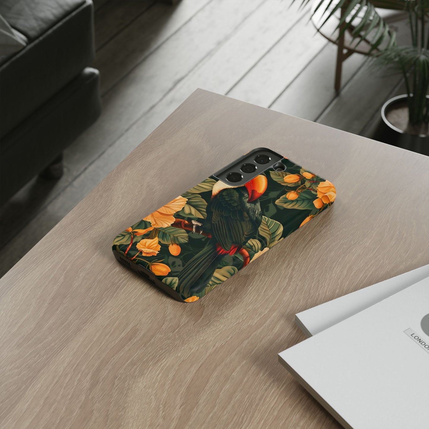 Tropical Toucan Phone Case, Exotic Bird Cover, Nature Lover Gift, Eco-Friendly Design, Customizable Tech Accessory
