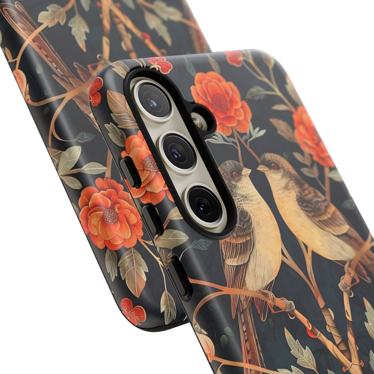 Floral Phone Case – Tough Cases with Bird Design, Unique Gift for Nature Lovers, Stylish Tech Accessory, Phone Cover, Artistic Case