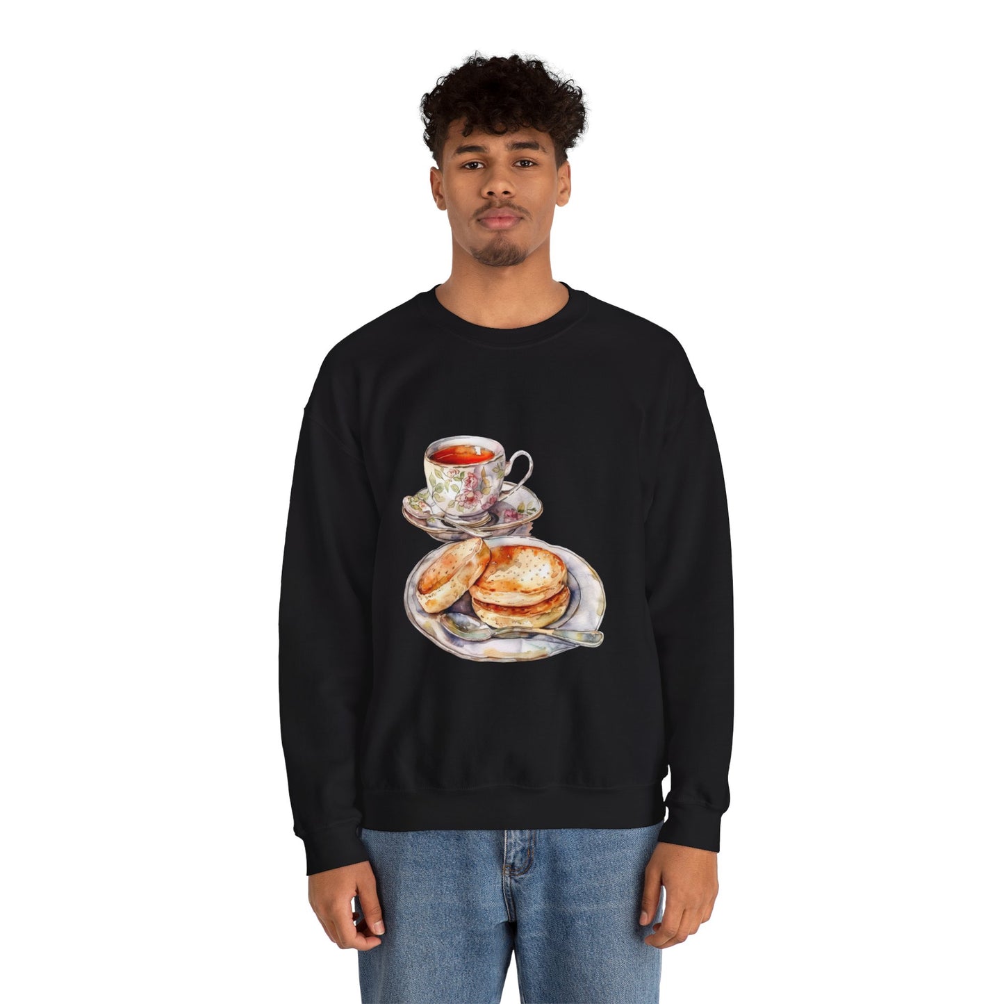 Unisex Heavy Blend™ Crewneck Sweatshirt Relaxed - British Food Traditional Dishes