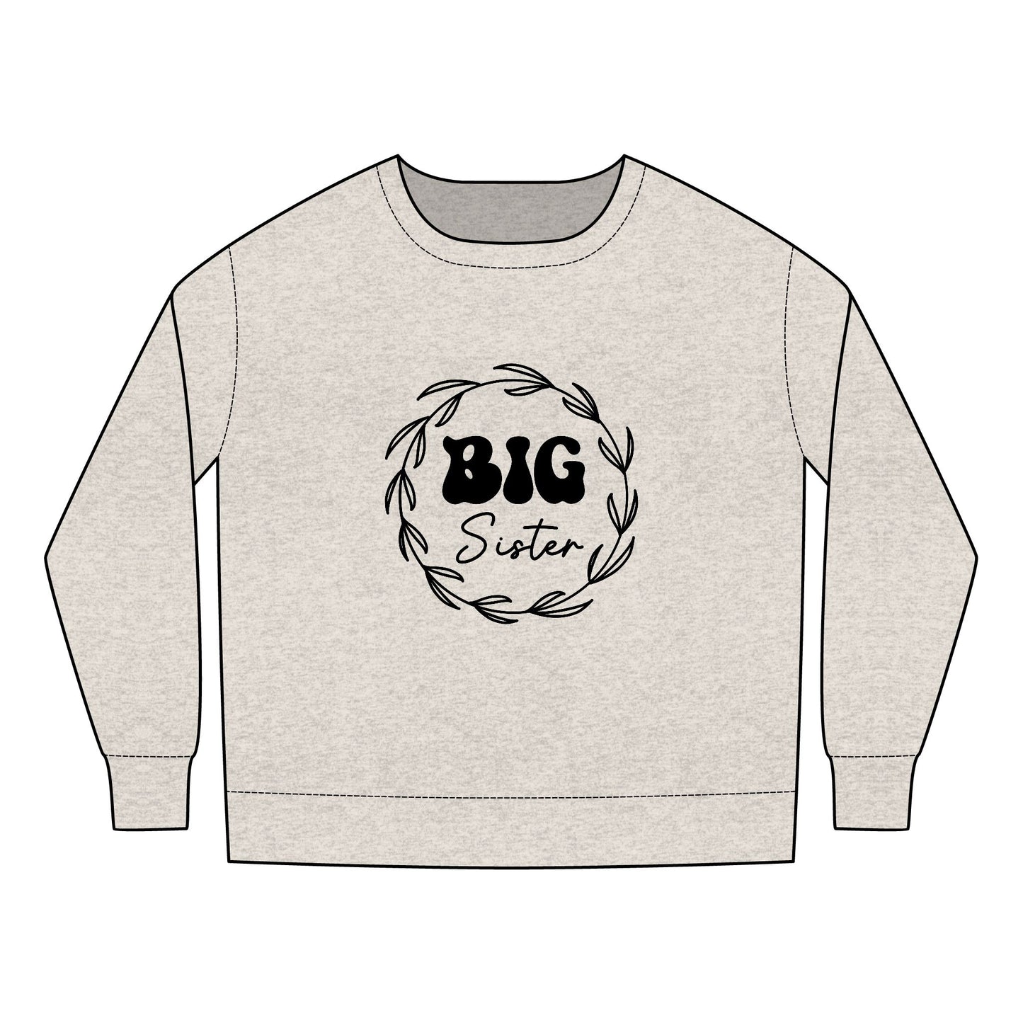 Toddler Sweatshirt - Big Sister Retro SVG PNG Design - Cozy Kids Apparel for New Siblings