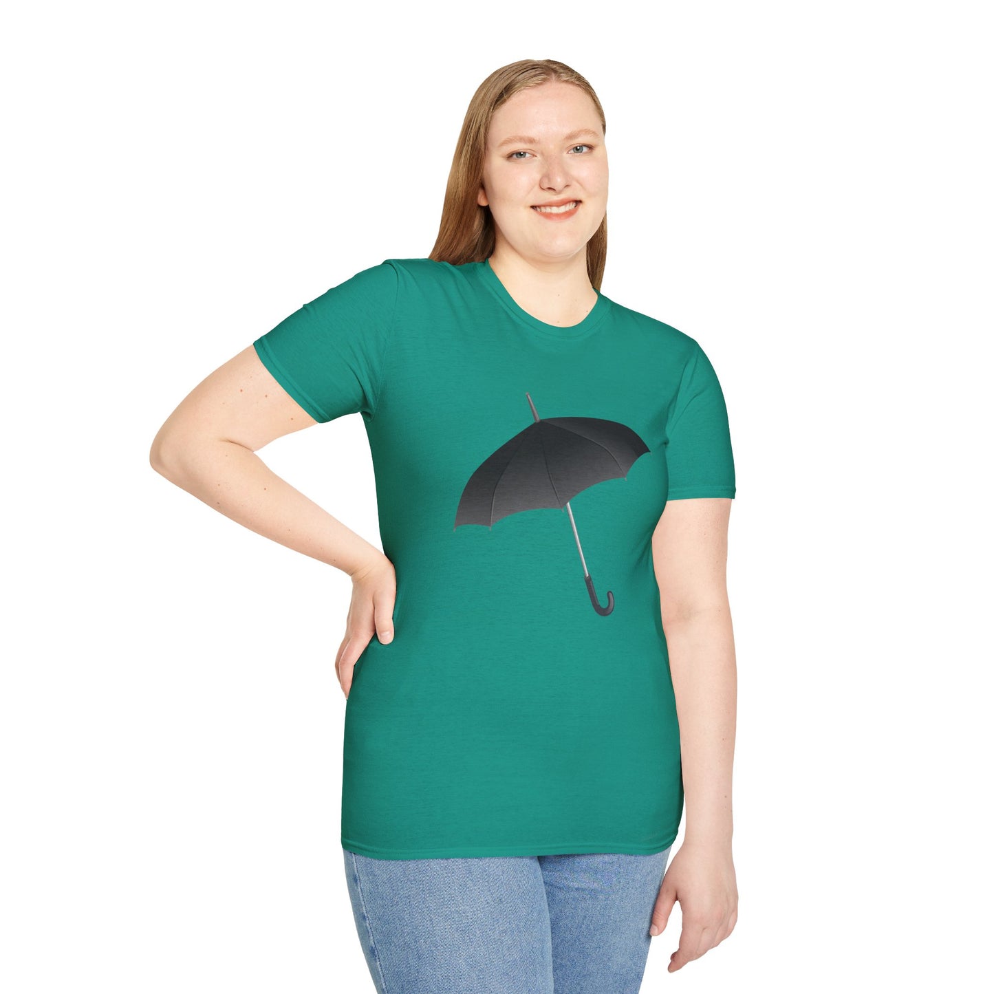Unisex Softstyle T-Shirt - Regal Royal Umbrella - Elegant and Majestic Design