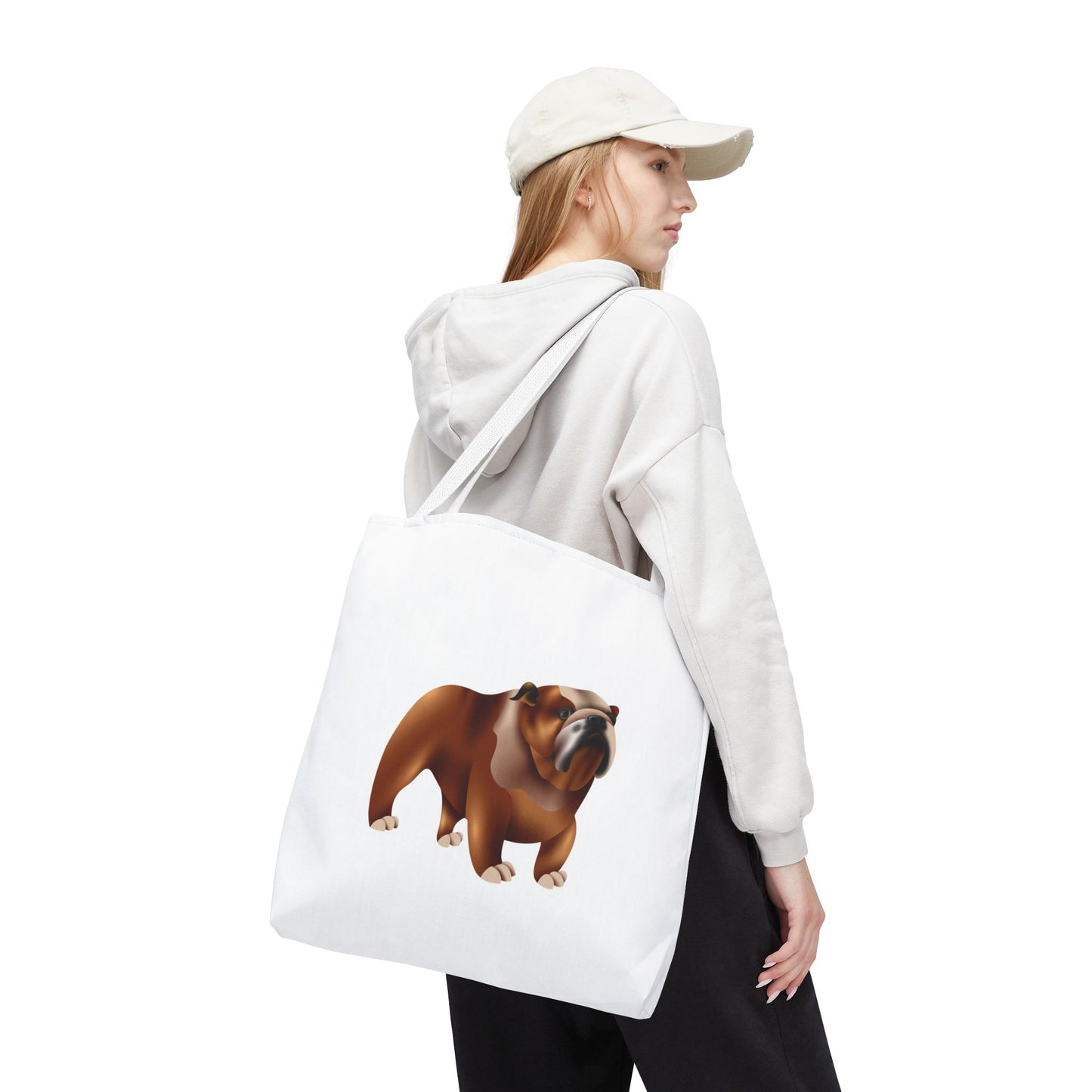 Bulldog Love Tote Bag | Stylish Animal Print Eco-Friendly Bag for Dog Owners, Pet Lovers, Gifts for Her, Everyday Use
