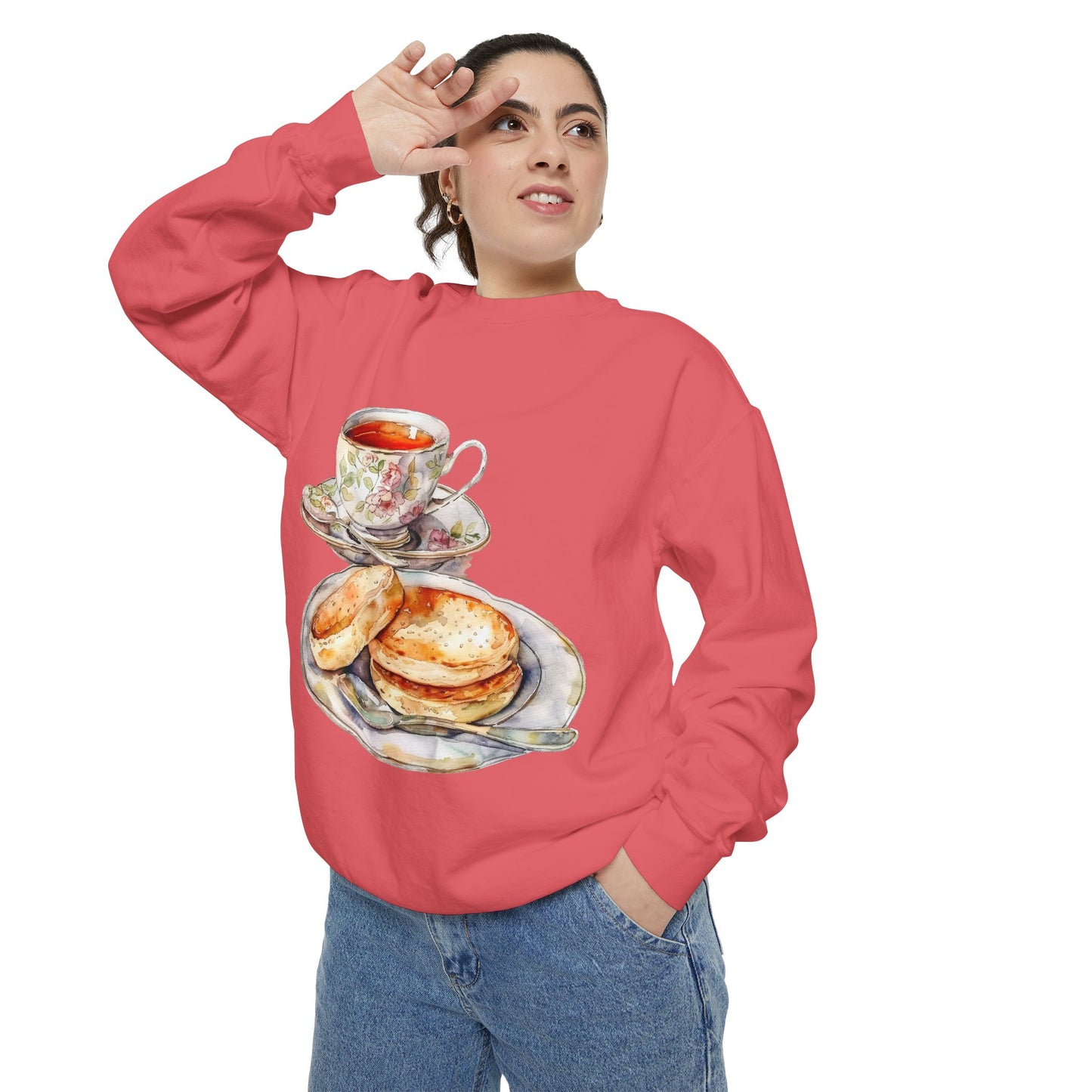 Unisex Garment-Dyed Sweatshirt - Pomp and Plate - Traditional Royal British Meals