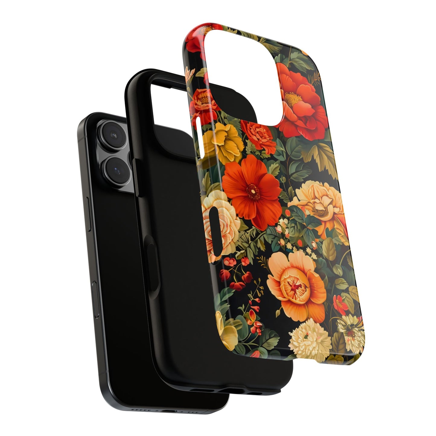 Floral Phone Case, Tough Cases, Decorative Tech Accessories, Gift for Her, Nature Lover Gift, Boho Style Case, Spring Floral Cover