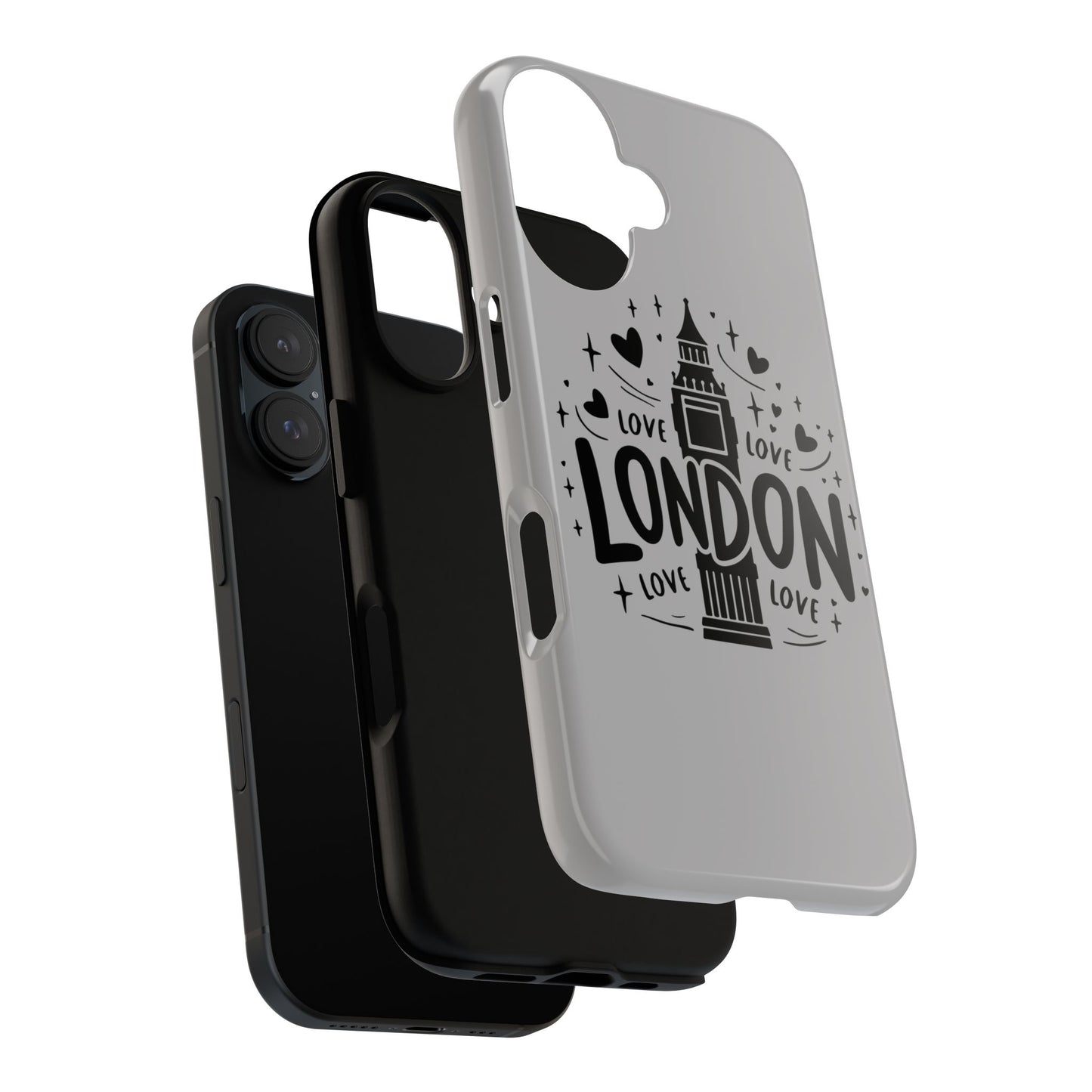 London Love Phone Case, Tough Cases, Stylish Phone Accessories, Unique Gift for Travelers, London Souvenir, Love Design