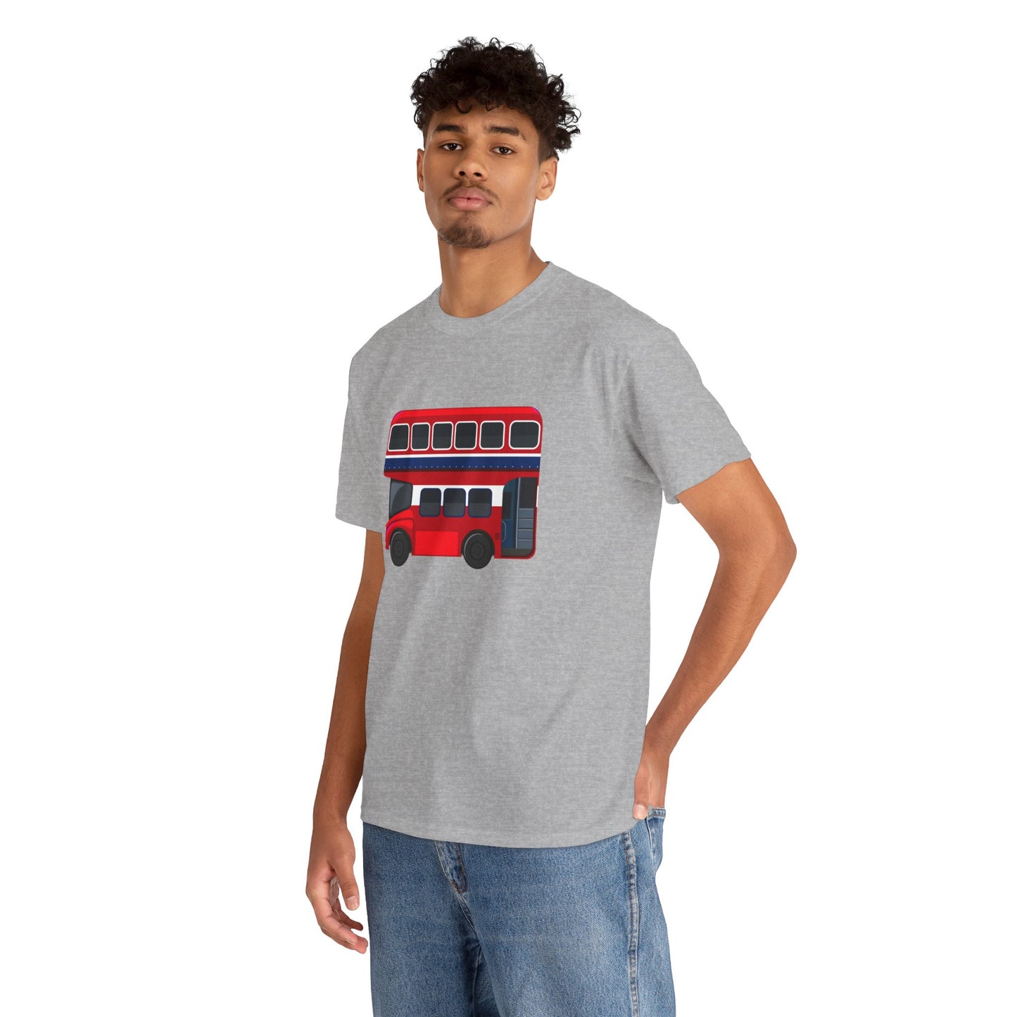 Unisex Heavy Cotton T-Shirt - Iconic London Red Bus Experience