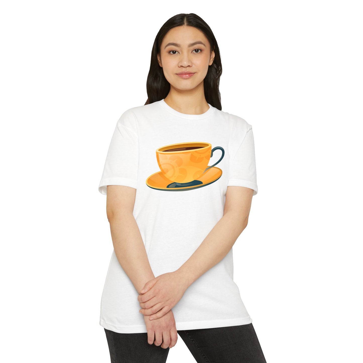 Unisex CVC Jersey T-shirt - Elegant British Tea Cup - Classic Tea Time Style