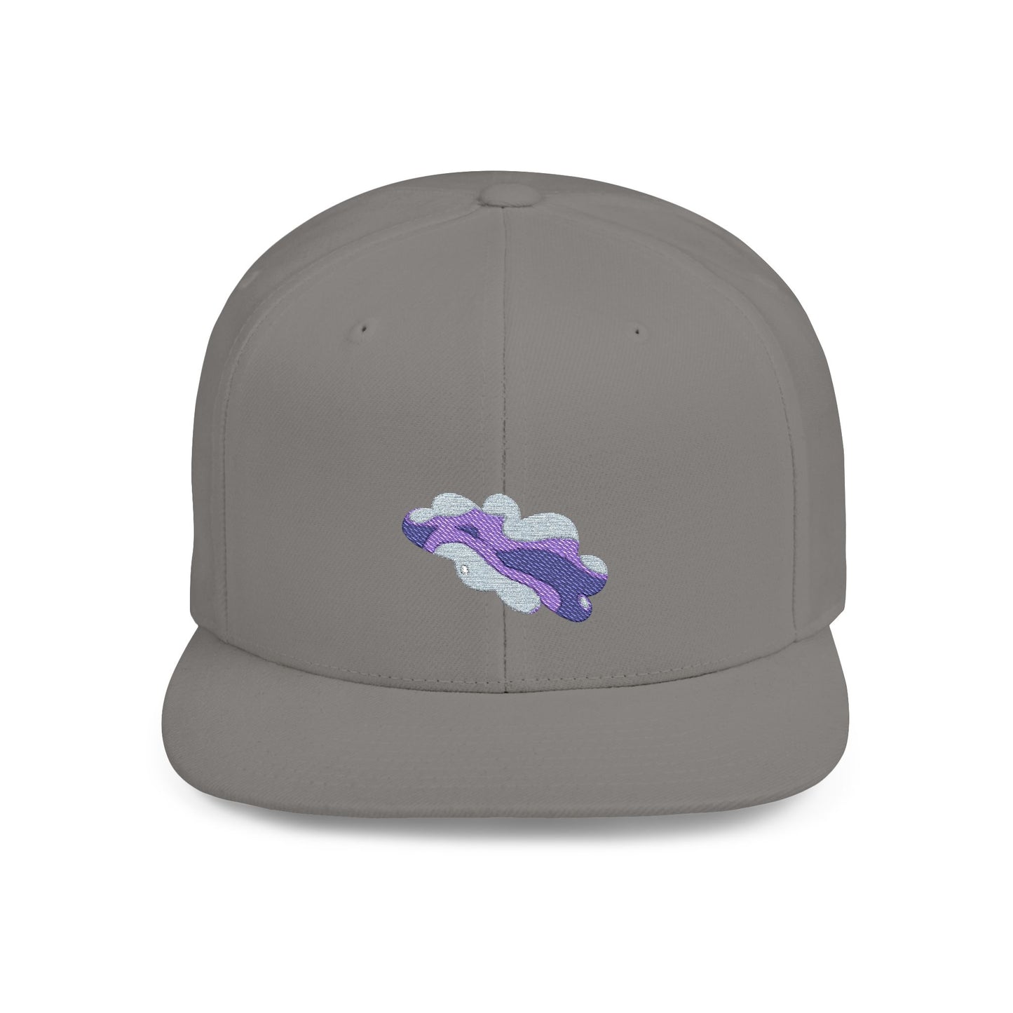 Sparkling Purple Flat Bill Snapback Hat, Trendy Streetwear Cap, Gift for Fashion Lovers, Festival Hat, Summer Accessory, Unisex Style