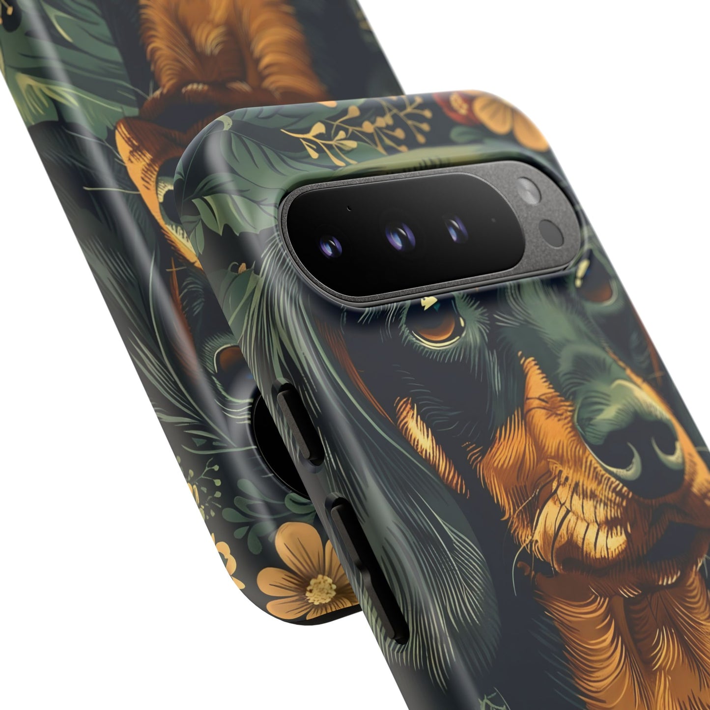 Dachshund Phone Case, Floral Pet Phone Cover, Dog Lover Gift, Tough Phone Case, Custom Dachshund Design, Unique Dog Owner Accessory