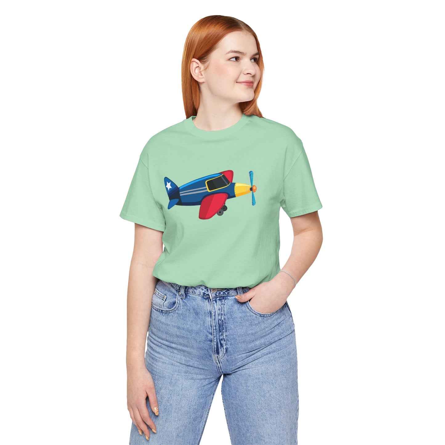 Unisex Jersey Short Sleeve Tee - Vintage Airplane Illustration - Retro Aviation Design