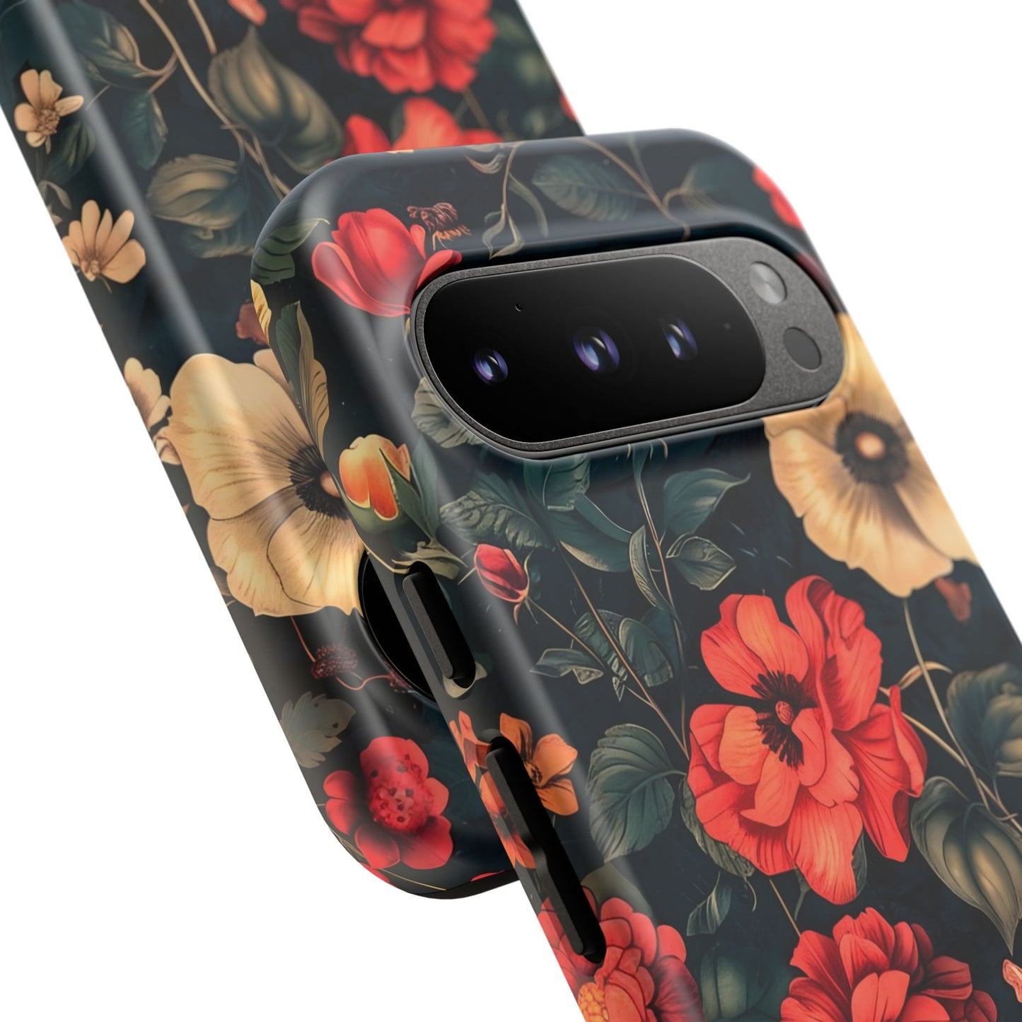 Floral Phone Case, Tough Cases, Flower Motif, Protective Cover, Gift for Her, Floral Design, Spring Accessory