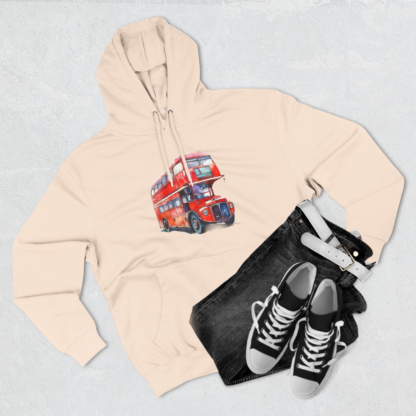 Vintage Car Trendy Three-Panel Fleece Hoodie