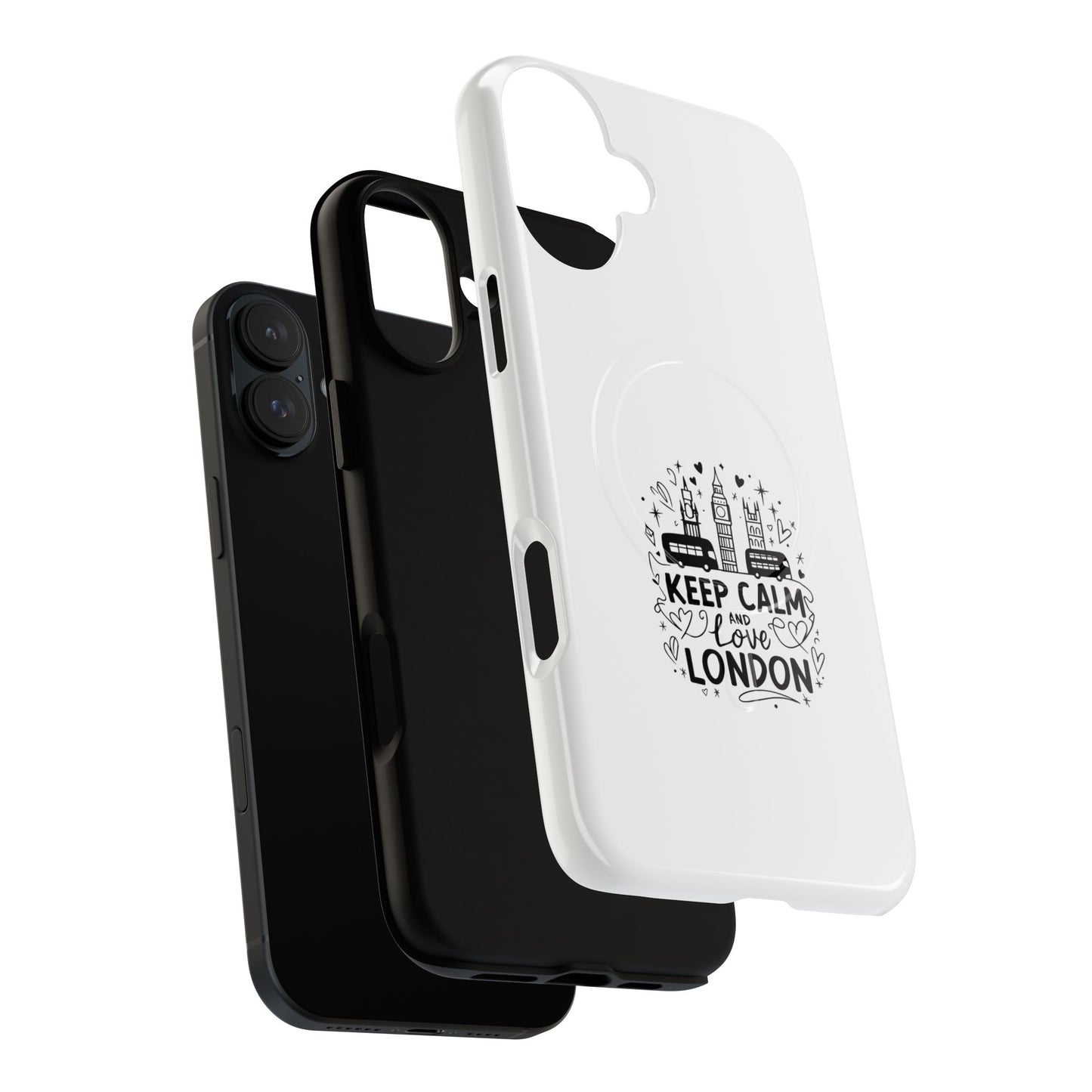 London Love Tough Magnetic Phone Case, Keep Calm Case, Personalized Gift for Travelers, Phone Accessory, Unique Phone Cover