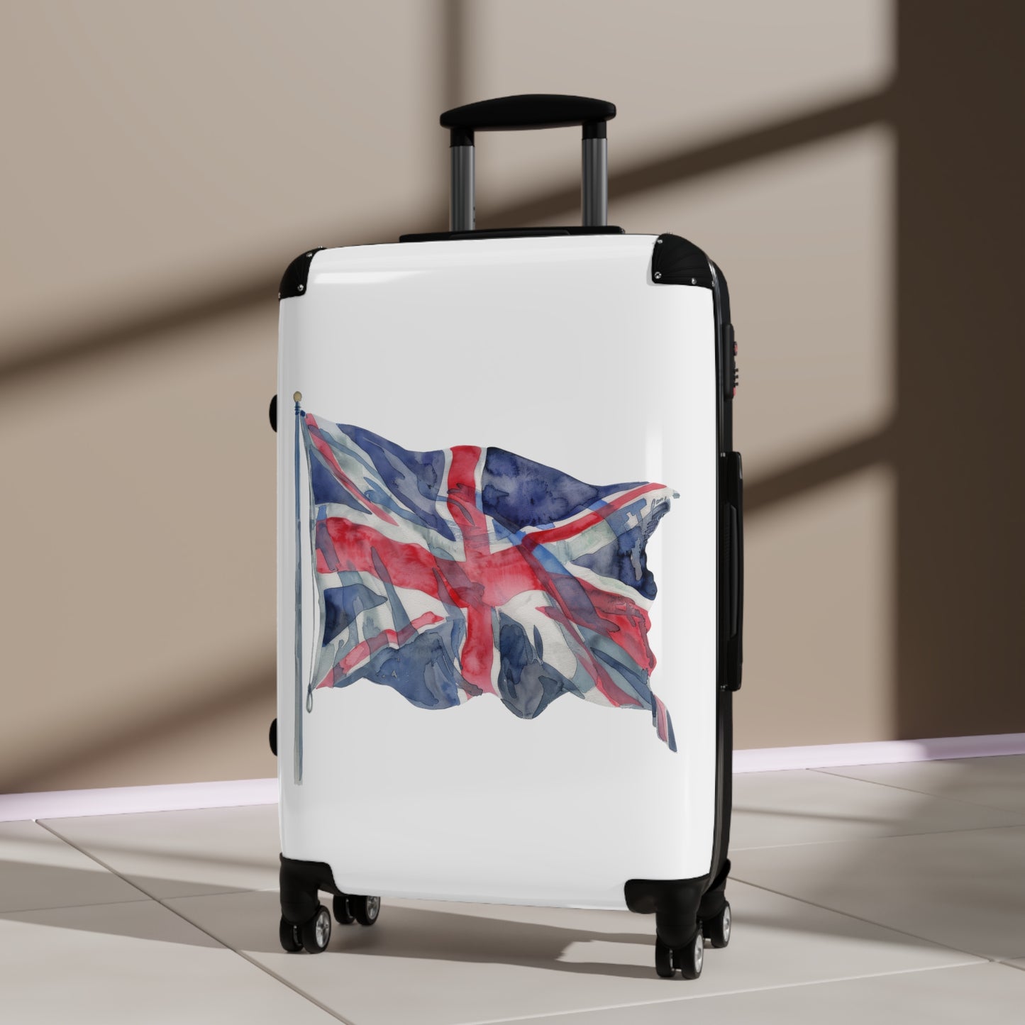 Waving Union Jack Flag Suitcase