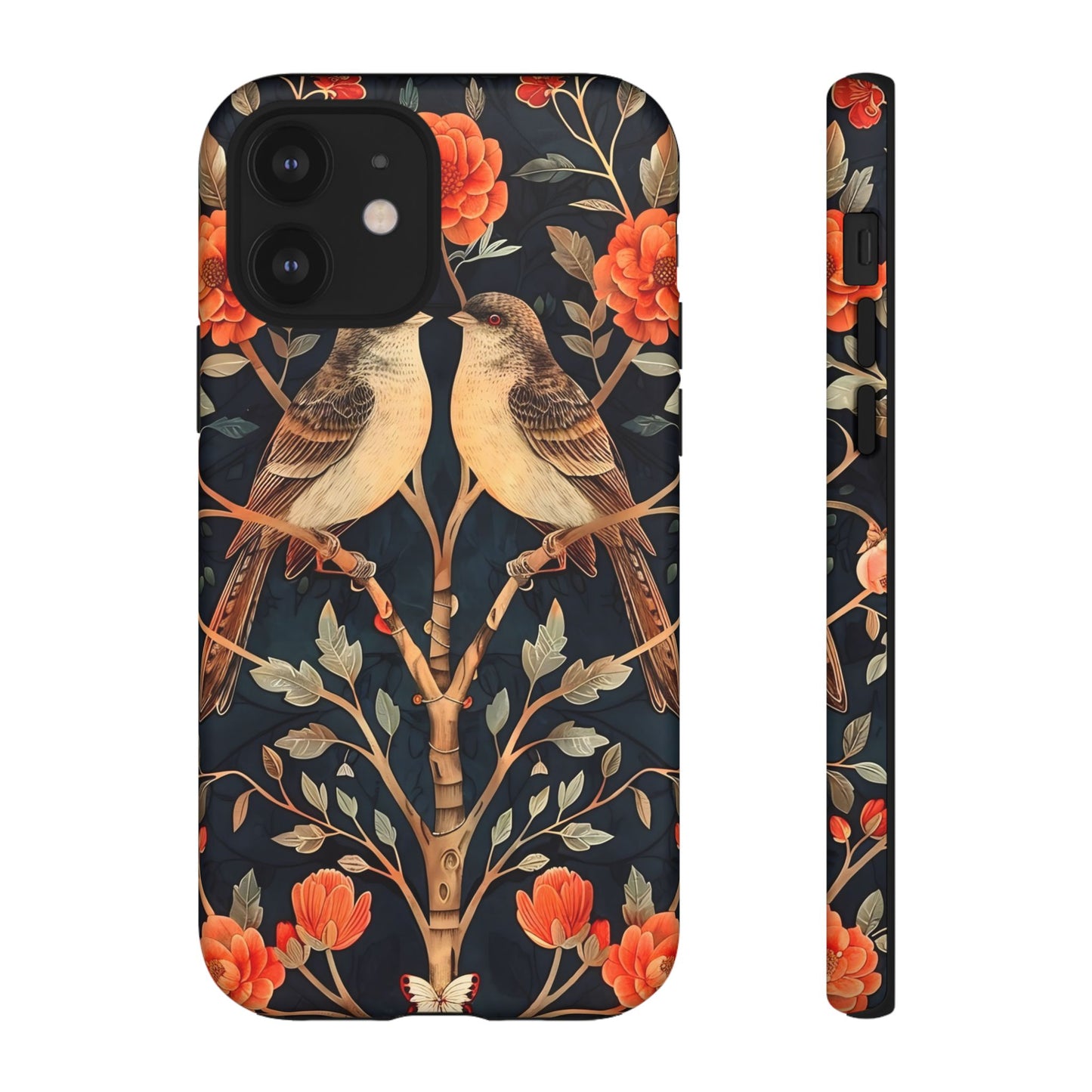 Floral Phone Case – Tough Cases with Bird Design, Unique Gift for Nature Lovers, Stylish Tech Accessory, Phone Cover, Artistic Case