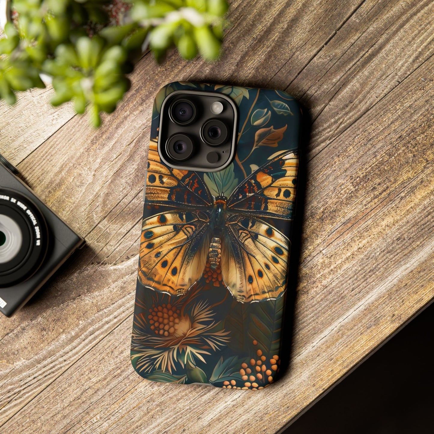 Butterfly Floral Phone Case, Tough Cases, Protective Cover, Unique Gift, Nature Lover, Art Print, Spring Decor