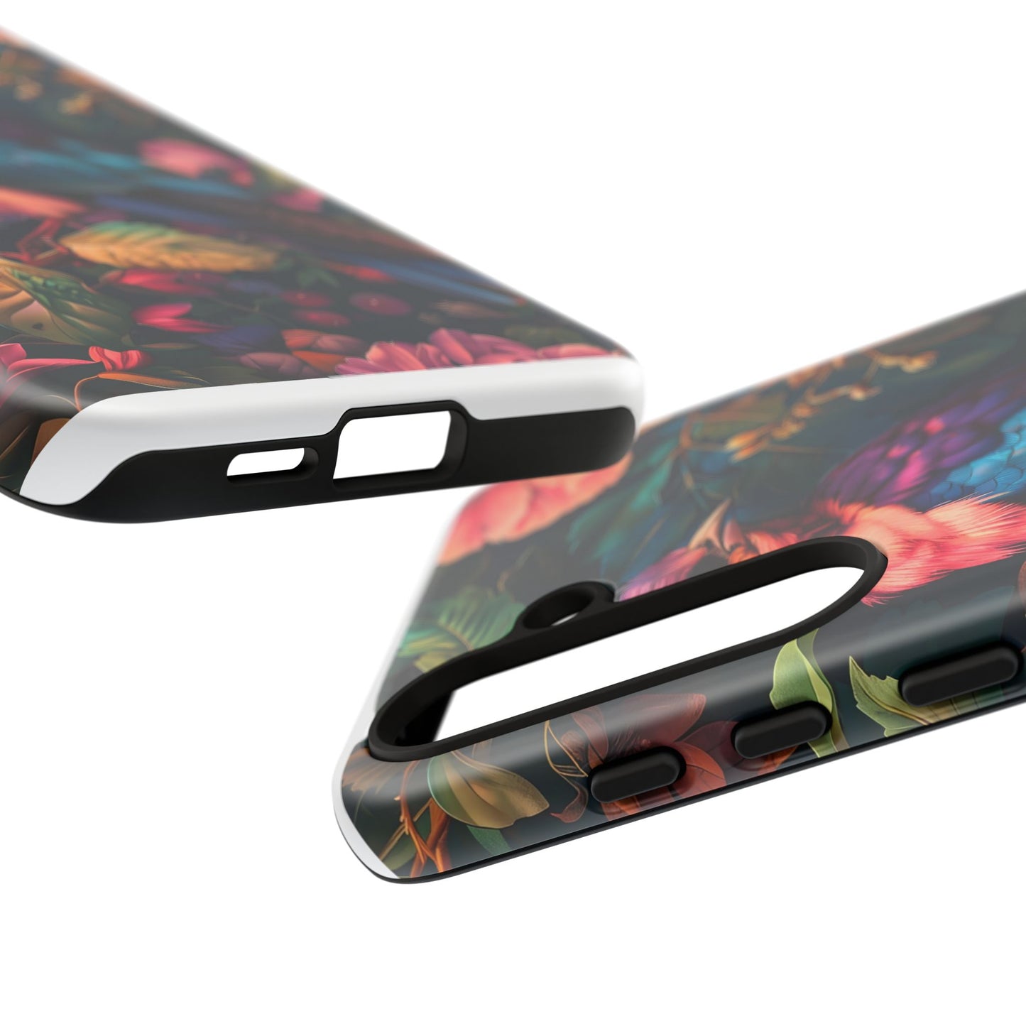 Tough Cases: Vibrant Tropical Bird Phone Case, Floral Smartphone Cover, Nature Lover Gift, Boho Phone Accessory, Cute Bird Case