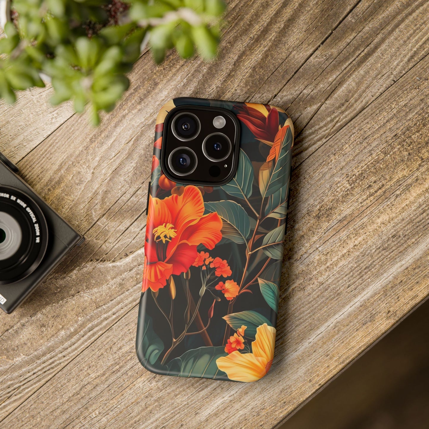 Tough Floral Phone Case | Tropical Vibe, Gift for Nature Lovers, Summer Beach Accessory, Floral Pattern, Trendy Phone Accessories