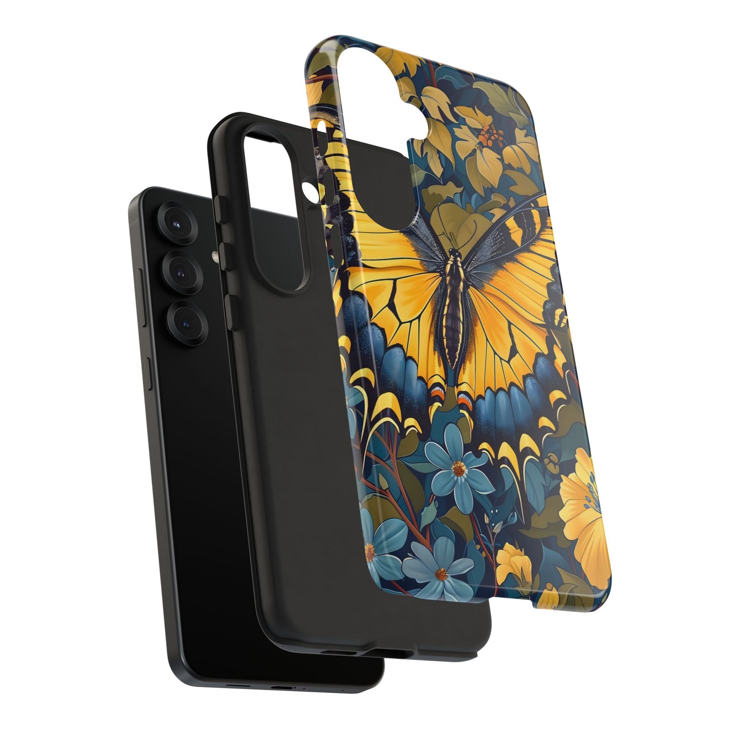 Colorful Butterfly Phone Case, Floral Design, Tough Cases, Protective Cover, Gifts for Nature Lovers, Birthday Present