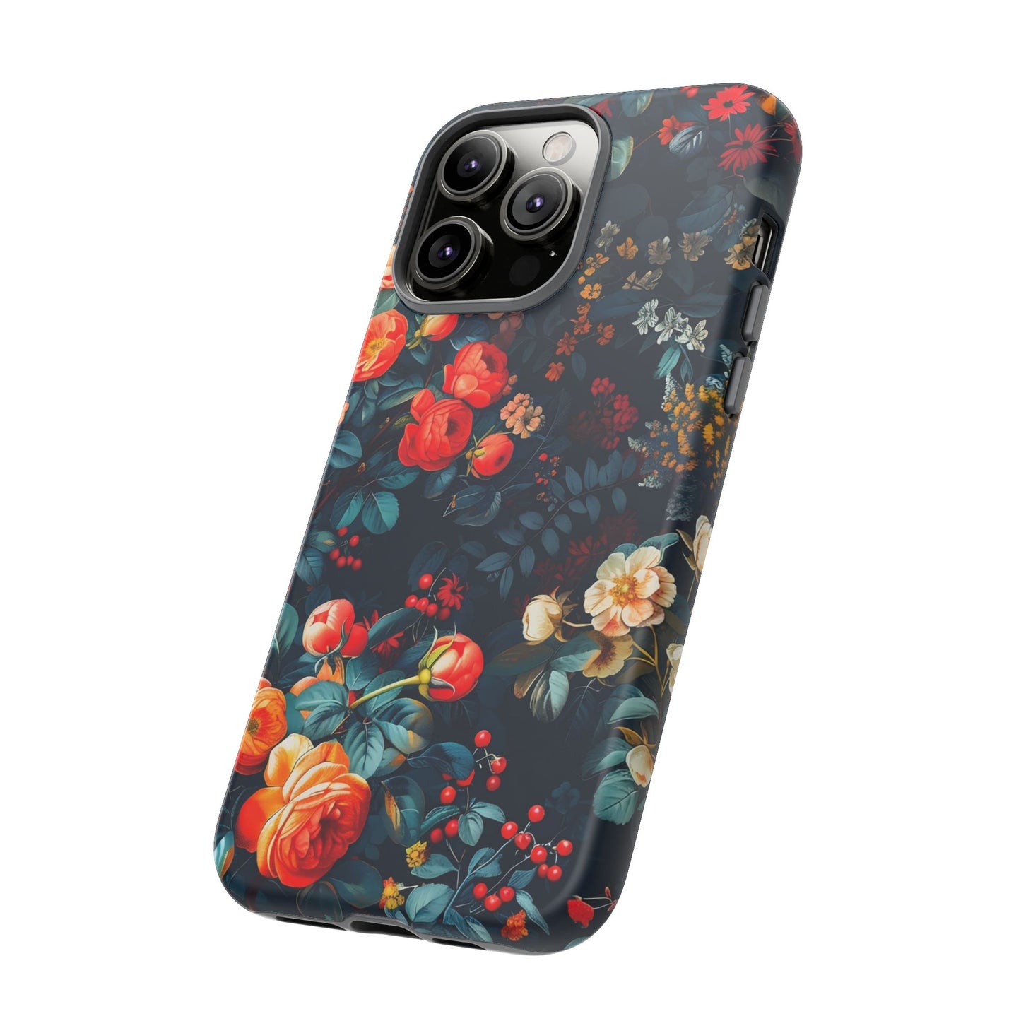 Floral Phone Case - Tough Cases, iPhone Protection, Elegant Floral Design, Gift for Her, Stylish Tech Accessory