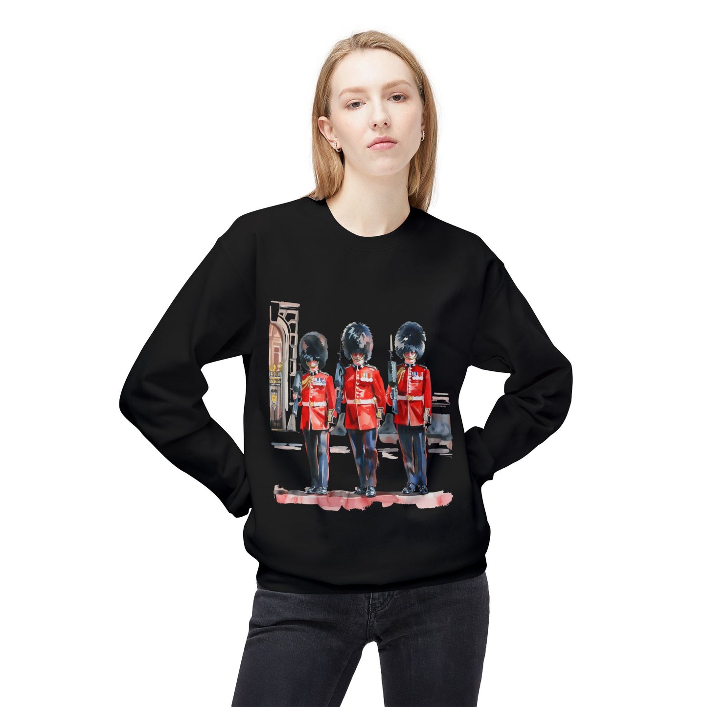 Unisex Midweight Softstyle Fleece Crewneck Sweatshirt - British Royal Guard