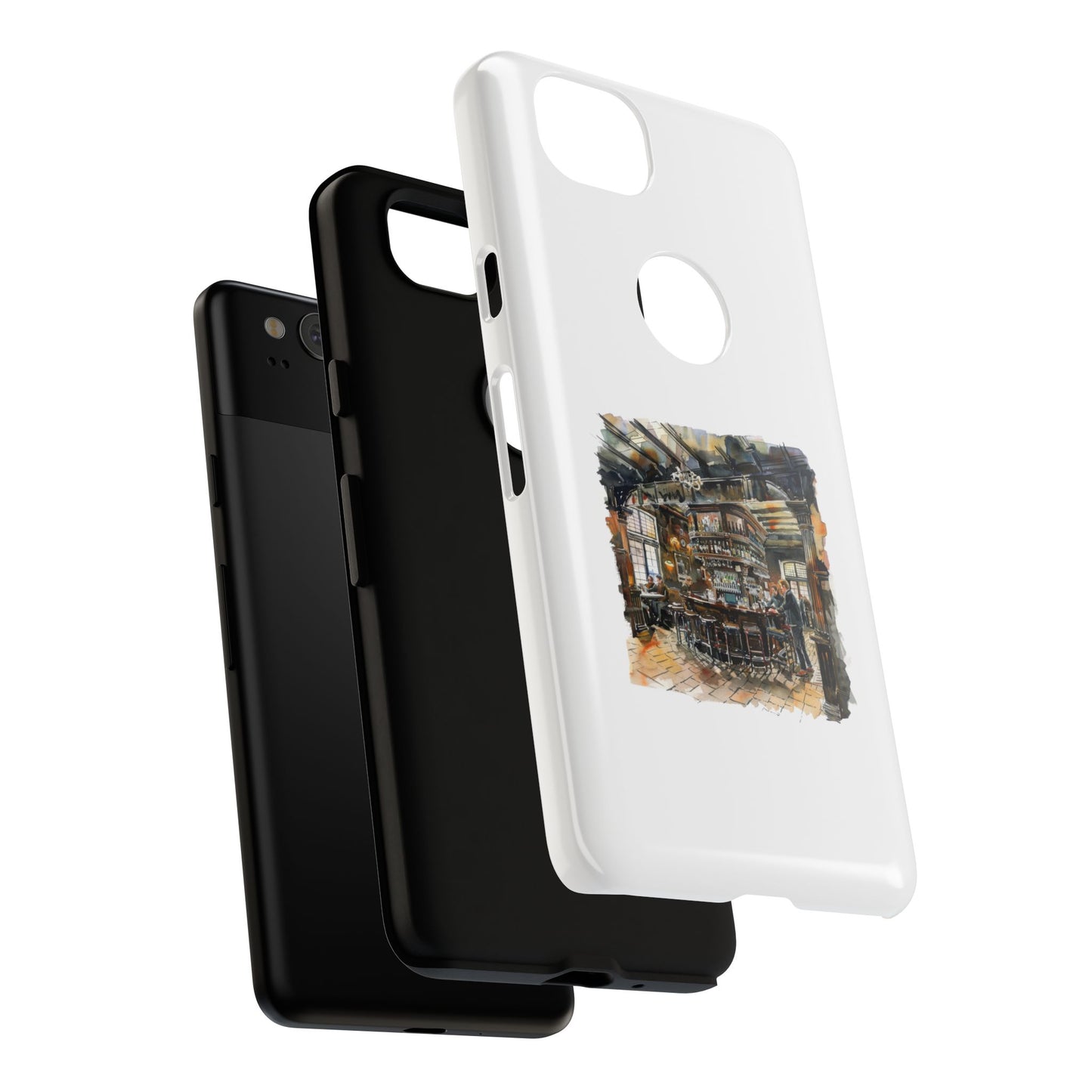 Stylish Tough Case for Phone - Cozy Cafe Artwork Design