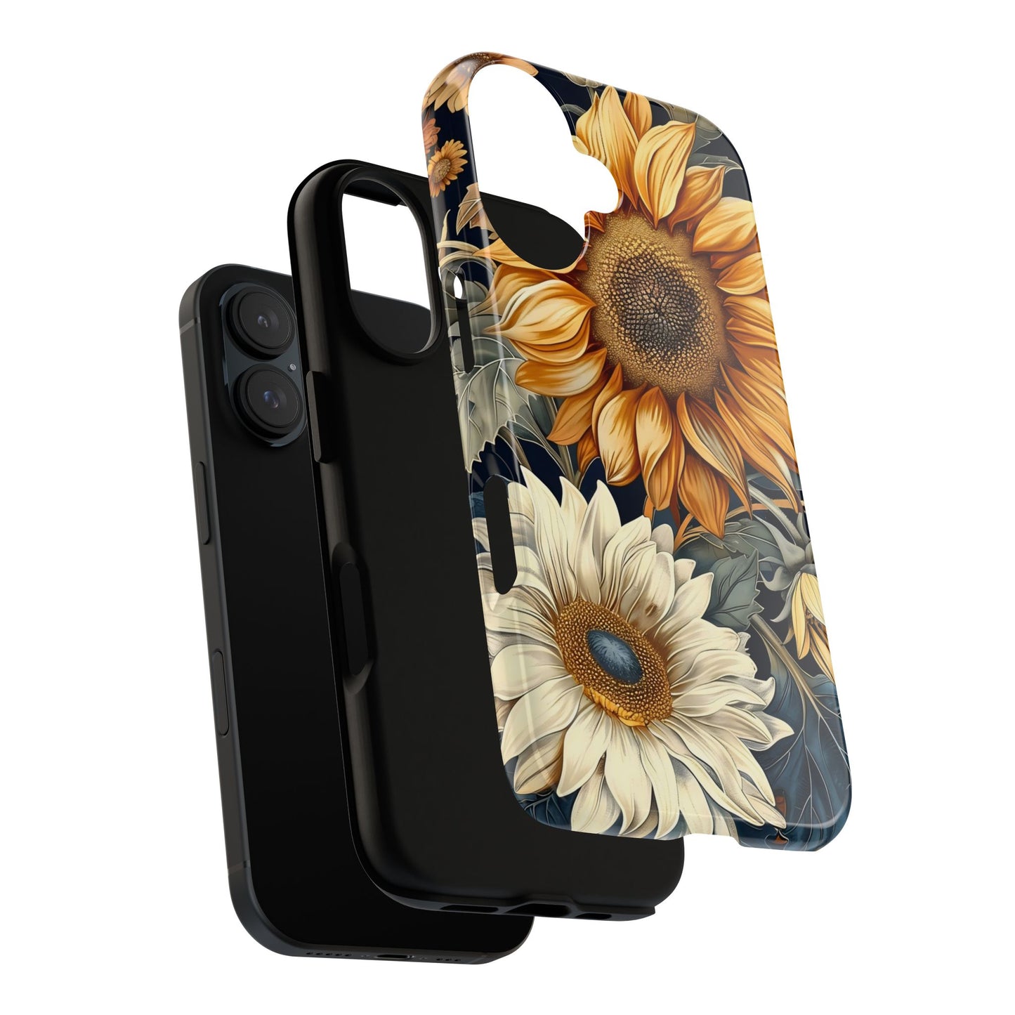 Sunflower Phone Case, Floral Tough Phone Cover, Gift for Nature Lovers, Phone Accessories, Sunflower Gifts