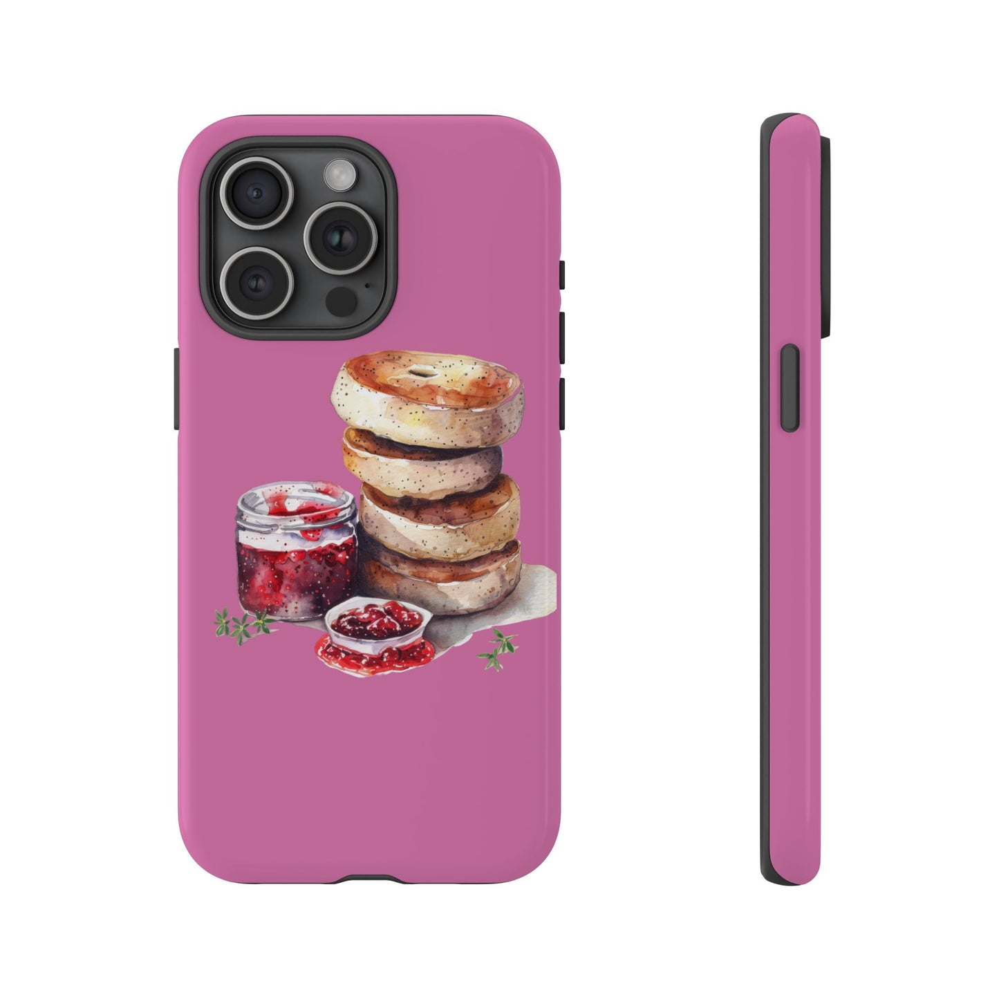 Cute Bagel Phone Case, Tough Cases for Food Lovers, Unique Gifts for Foodies, Phone Accessories for Breakfast Lovers, Fun and Stylish Cases