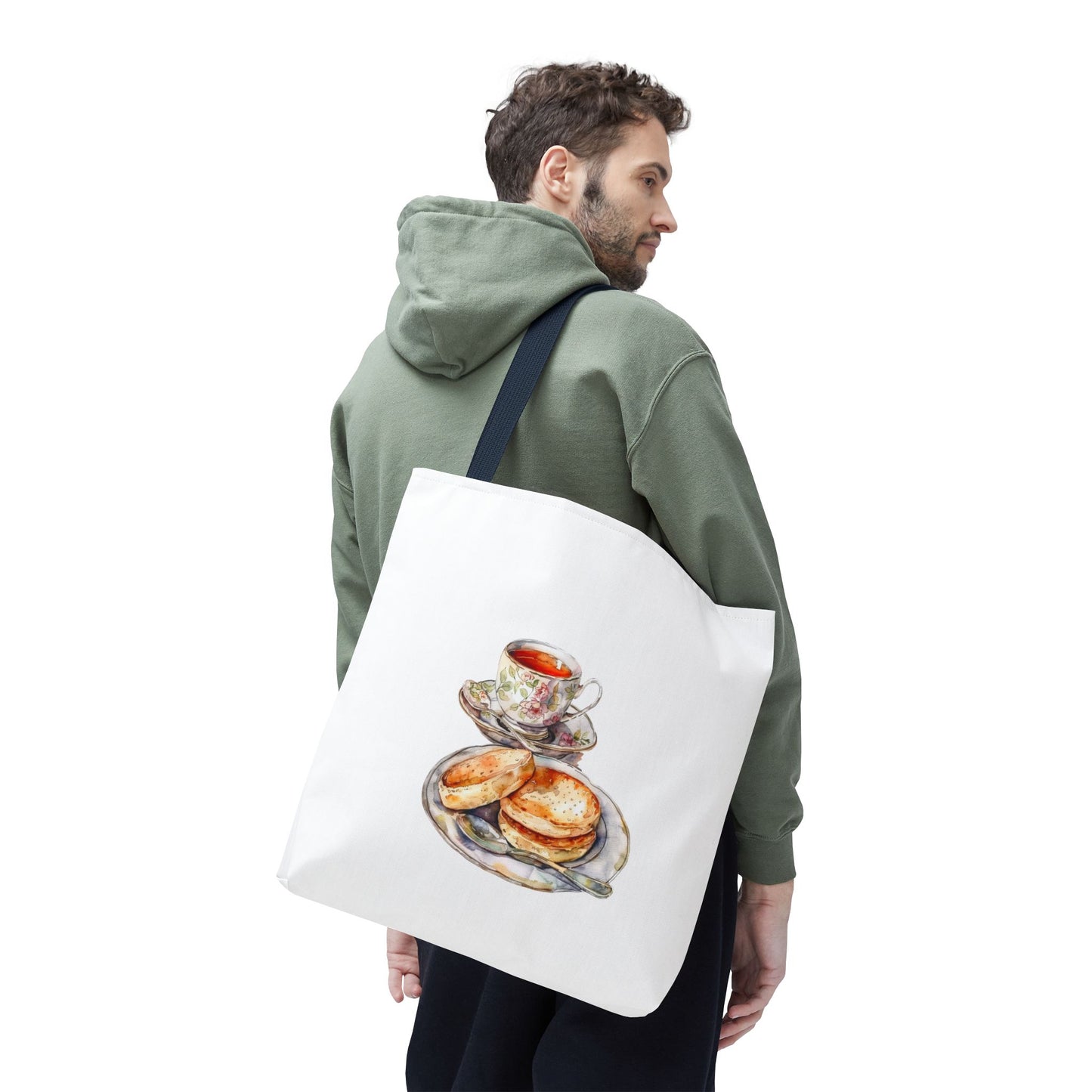 Charming Tea Time Tote Bag, Perfect for Tea Lovers, Gifts for Her, Stylish Shopping Bag, AOP Design Tote, Cozy Winter Accessory