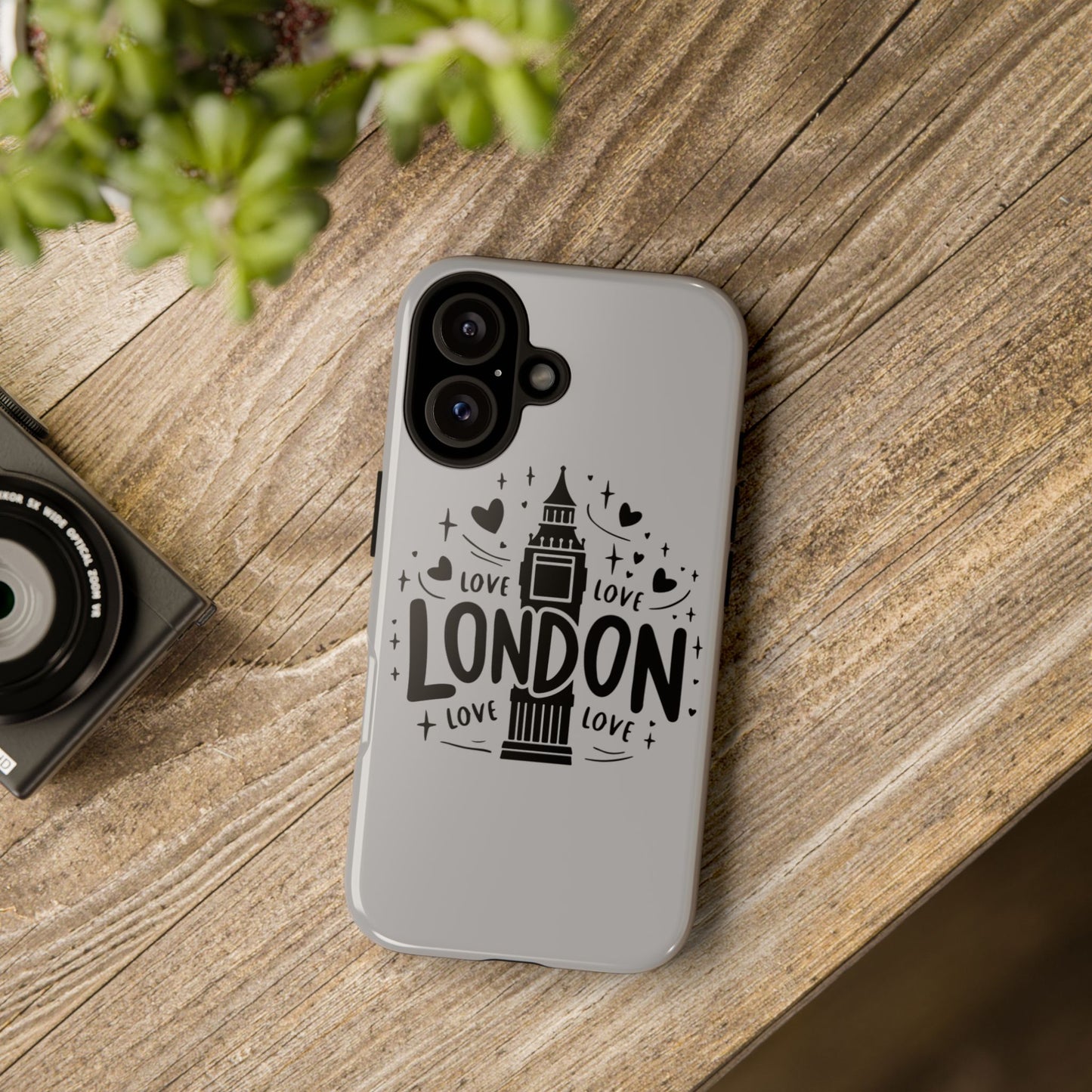 London Love Phone Case, Tough Cases, Stylish Phone Accessories, Unique Gift for Travelers, London Souvenir, Love Design
