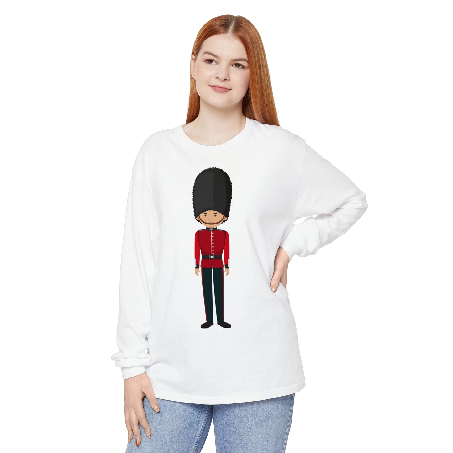 Unisex Garment-dyed Long Sleeve T-Shirt - Bodmin’s Brave - The Iconic Red Jacket