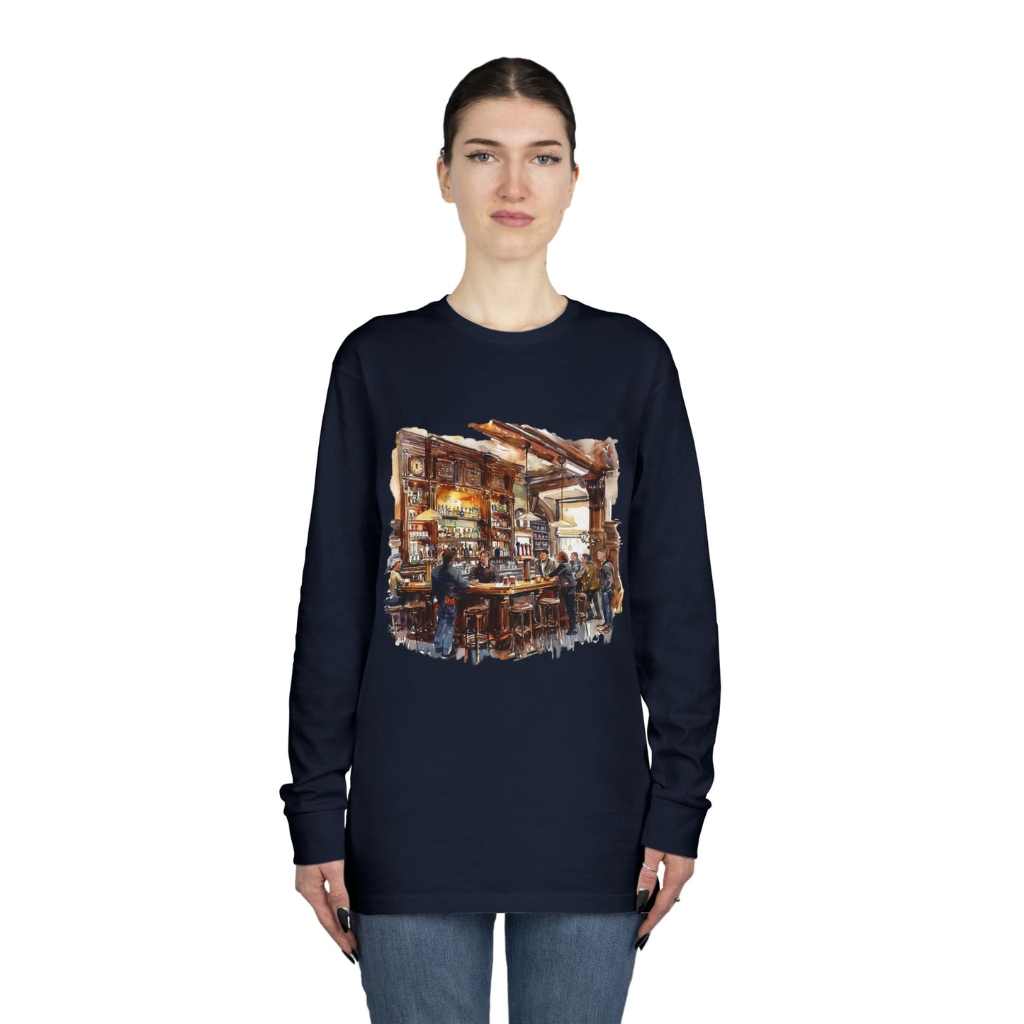 Long Sleeve Crewneck Tee - Trendy British Pub