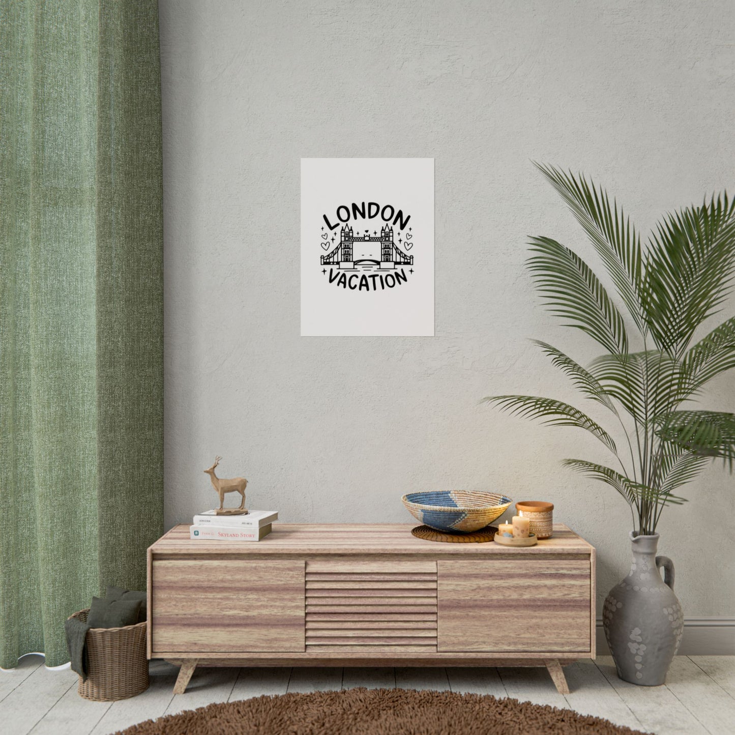 London Vacation Rolled Poster - Travel Decor for Home, Wall Art Print, Gift for Travelers, London Artwork, Holiday Gift Idea